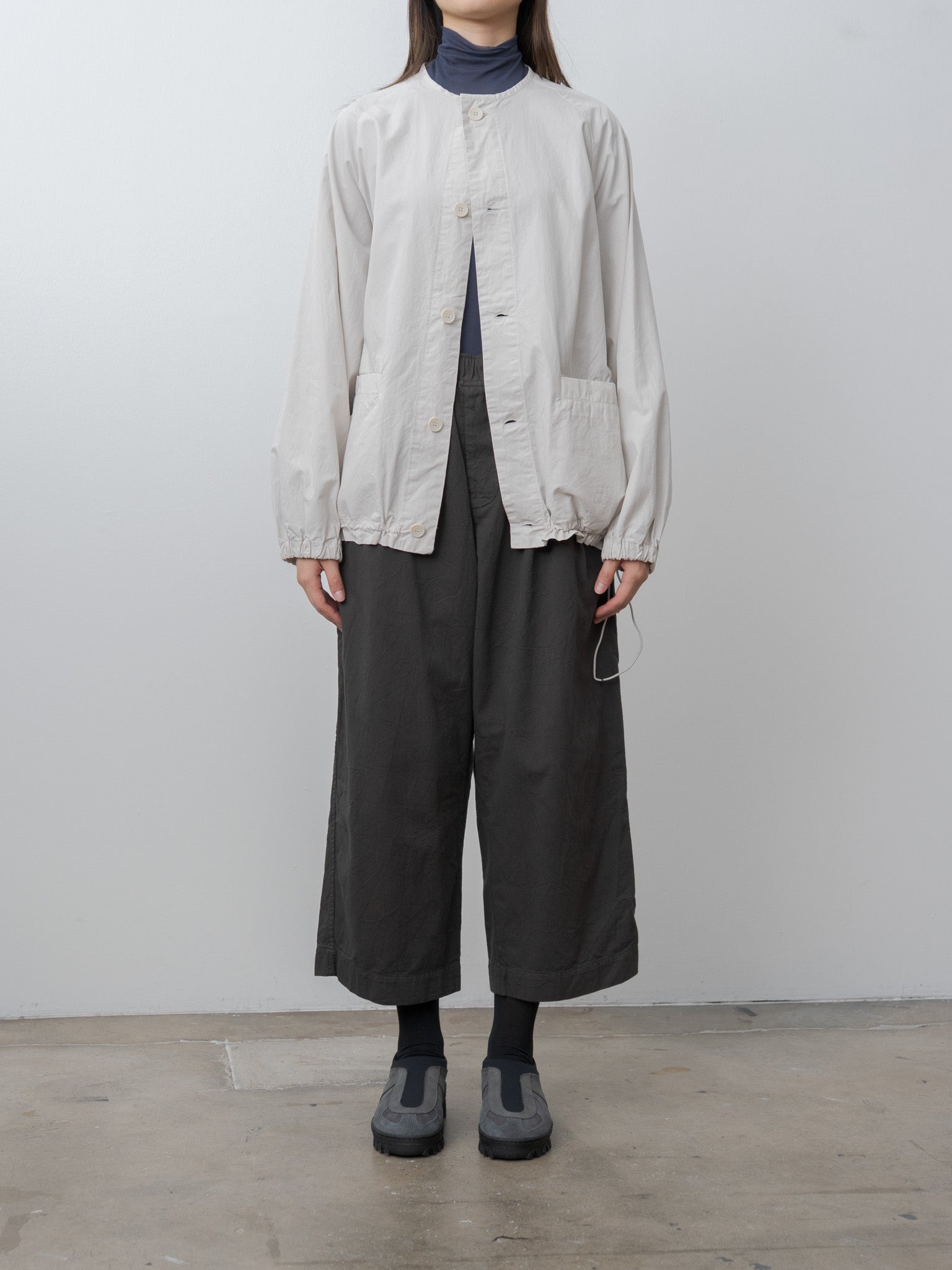 Vegetable Dyed Yoke Shirt - Ice Gray