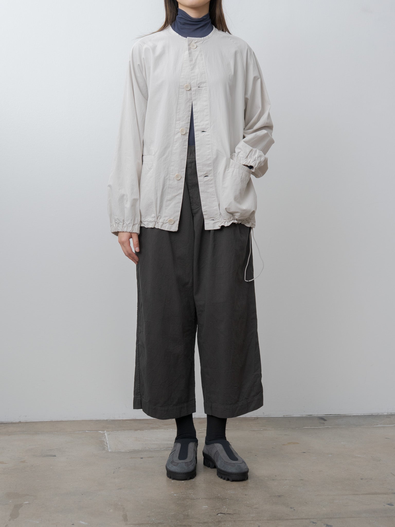 Vegetable Dyed Yoke Shirt - Ice Gray