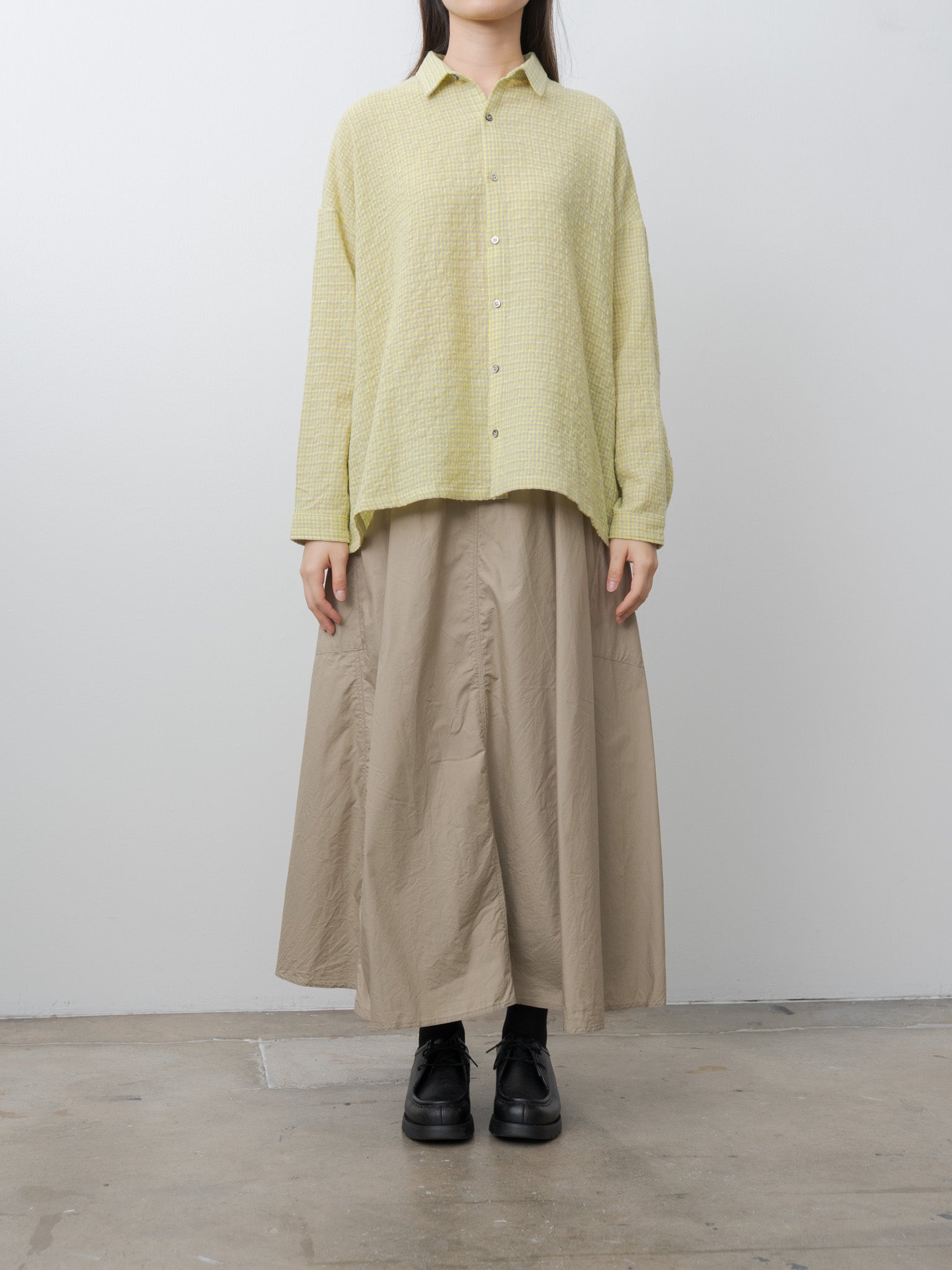 Typewriter Cotton Skirt - Beige