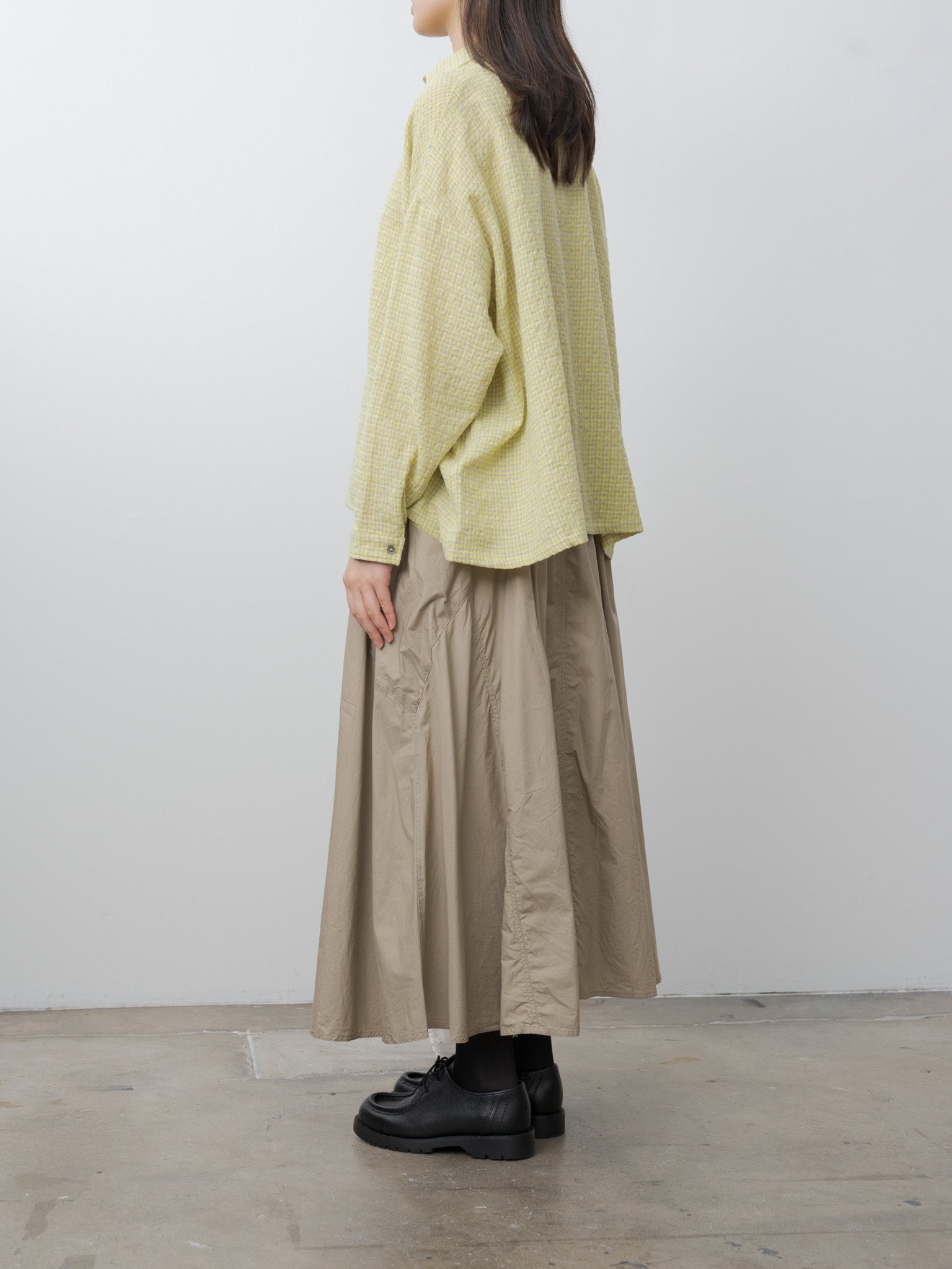 Typewriter Cotton Skirt - Beige