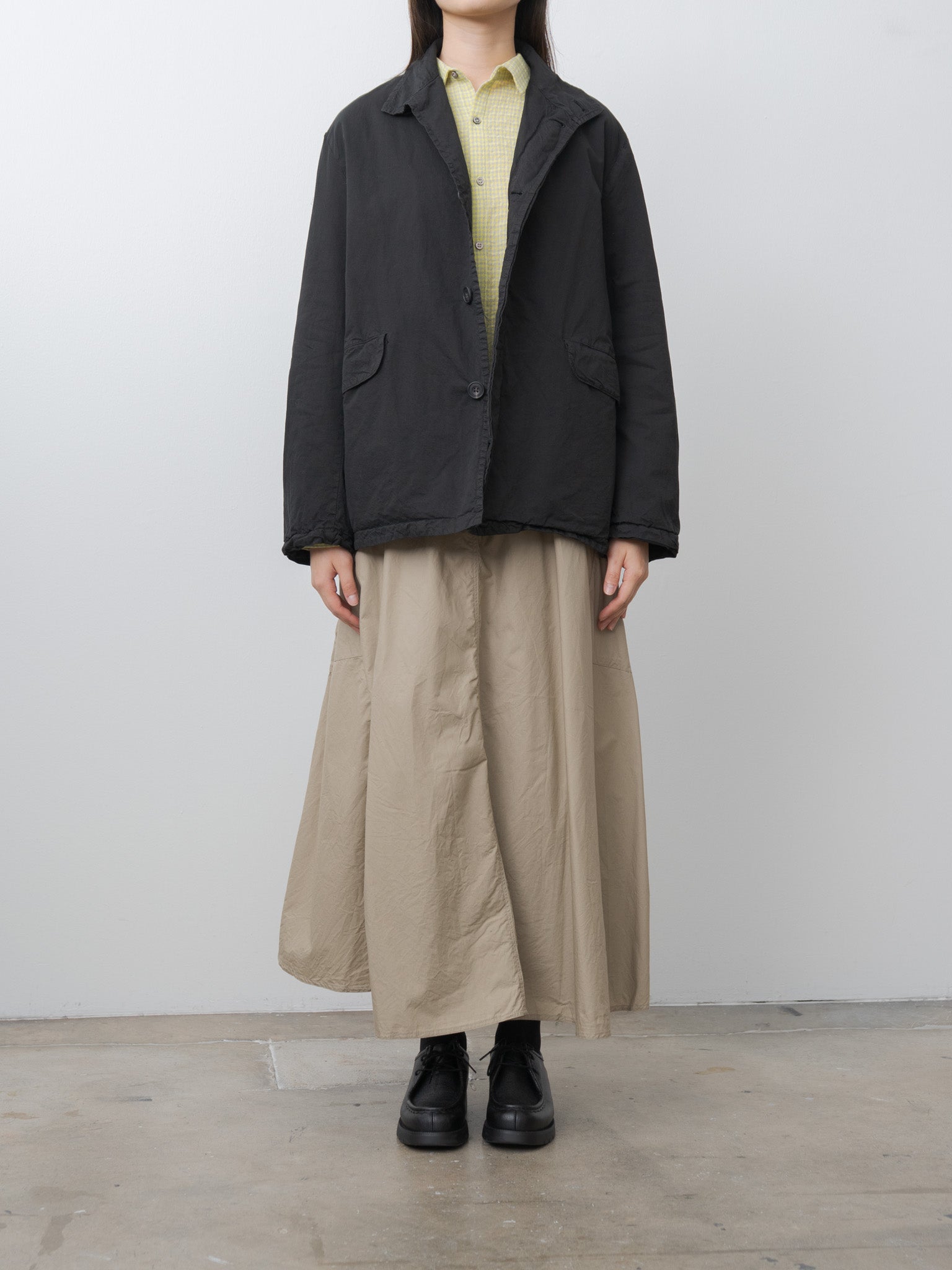 Typewriter Cotton Skirt - Beige