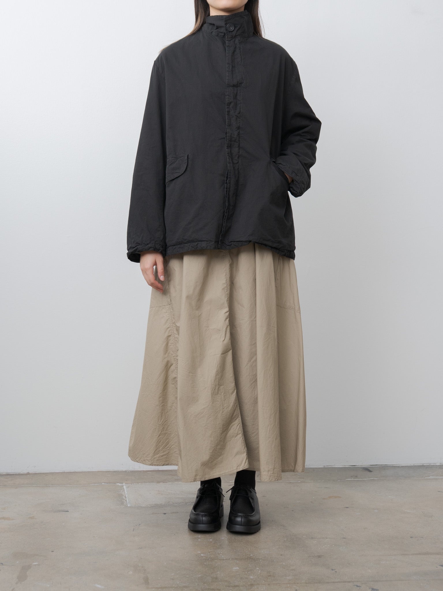 Garment-dye Blouson - Black