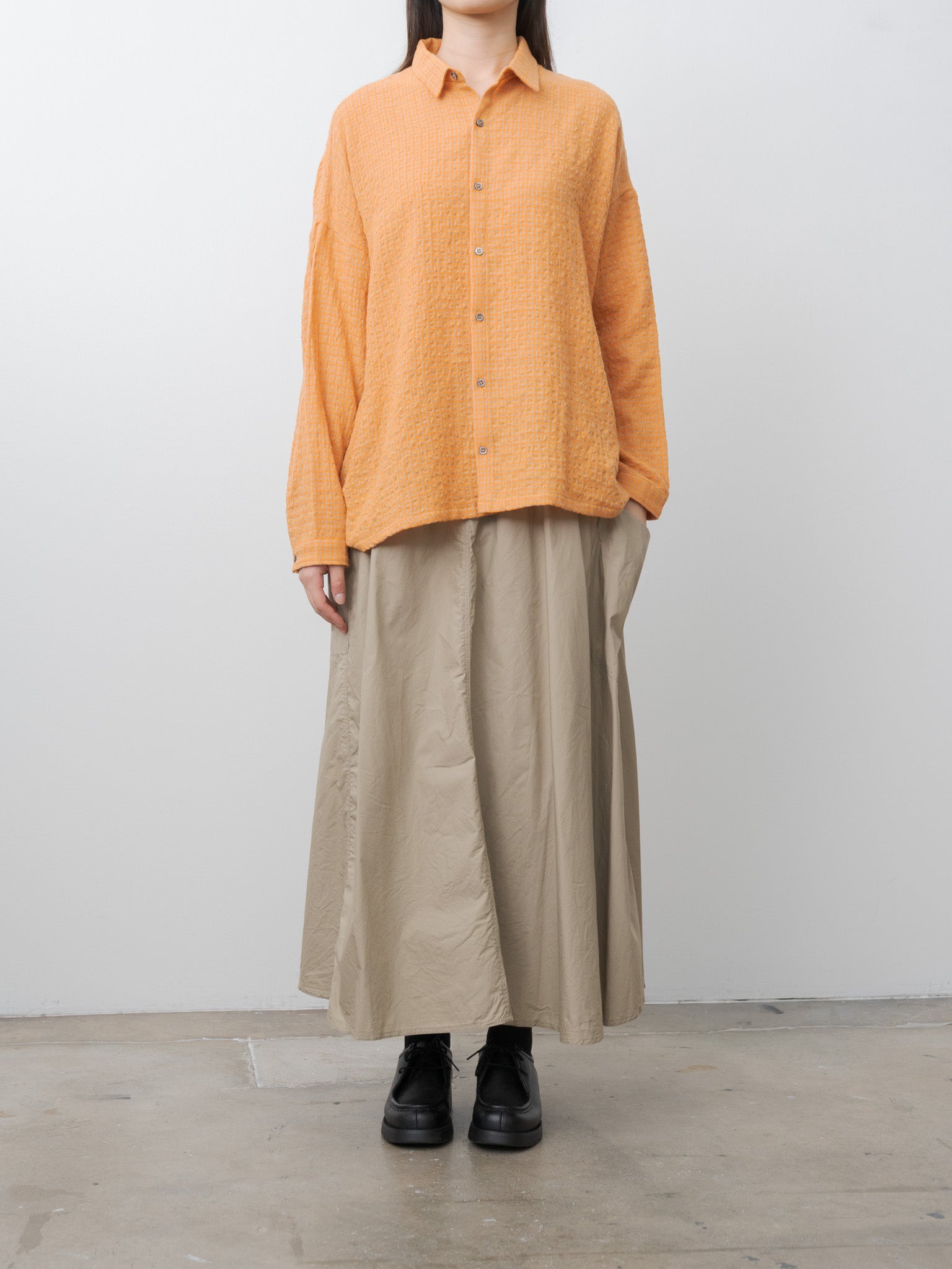 Typewriter Cotton Skirt - Beige