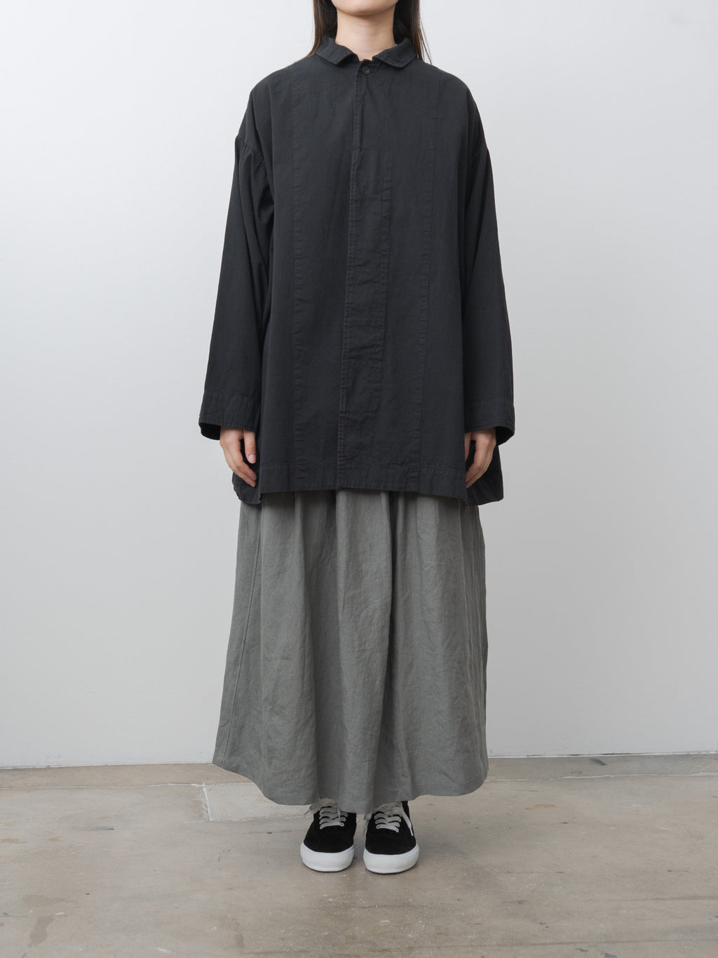 Garment-dye Short Coat - Black