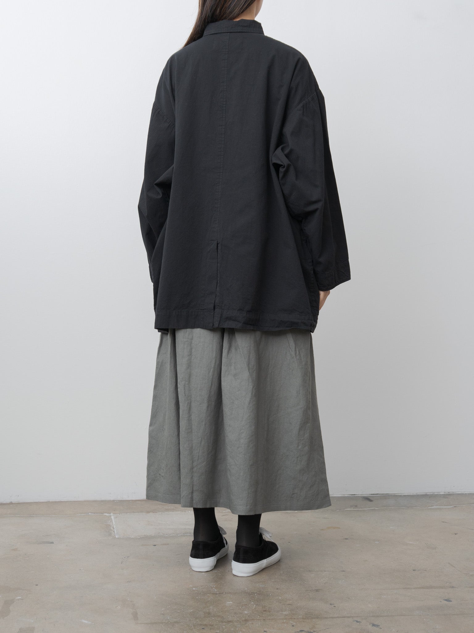 Garment-dye Short Coat - Black