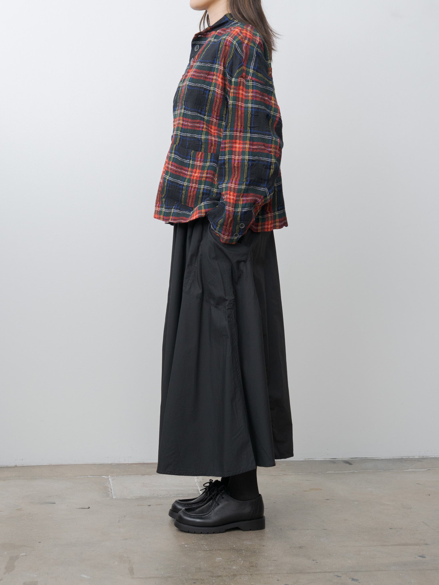 Typewriter Cotton Skirt - Black