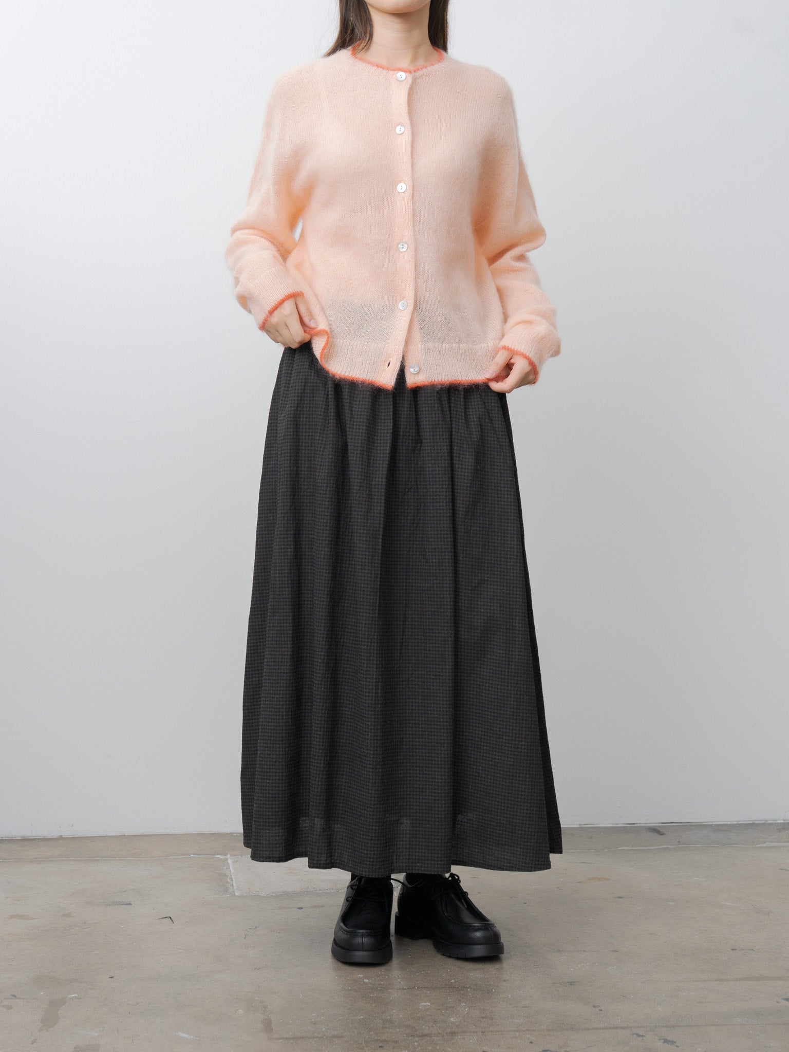 Mohair Cardigan - Pink x Orange