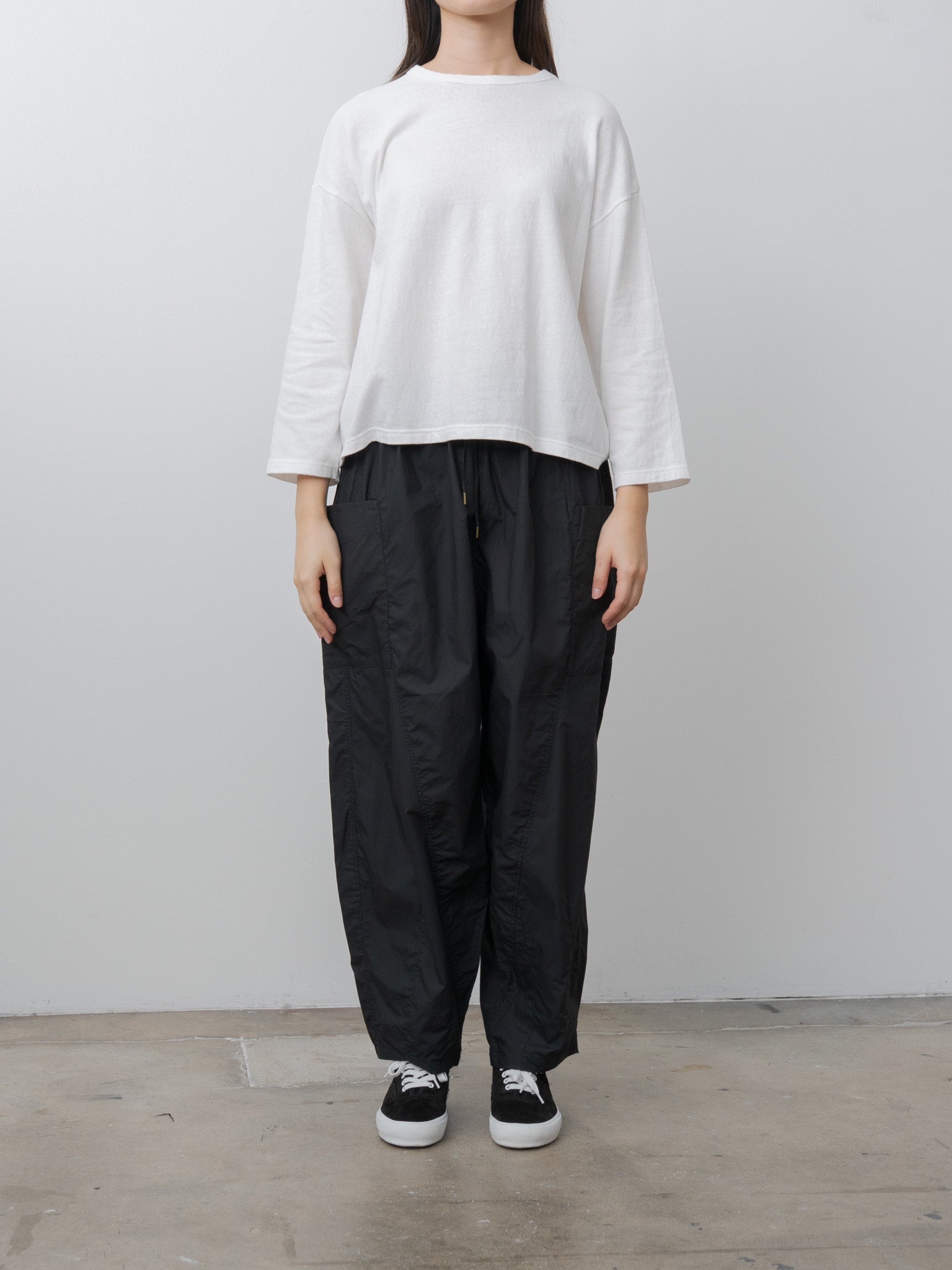 Typewriter Cotton Pants - Black