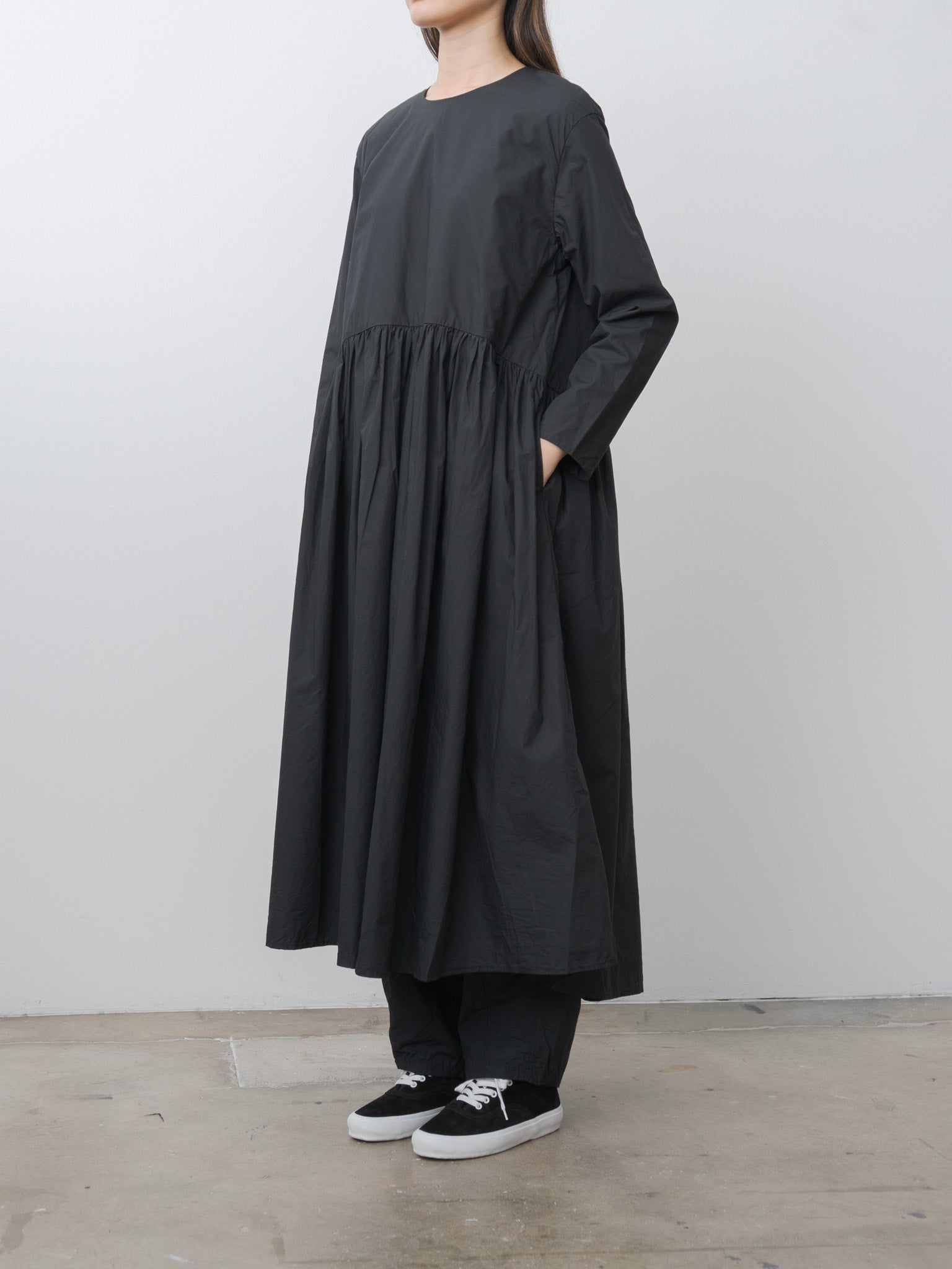 Typewriter Cotton Dress - Black