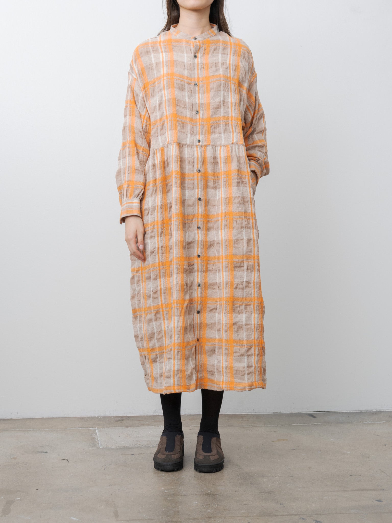 C/W Tartan Dress - Orange