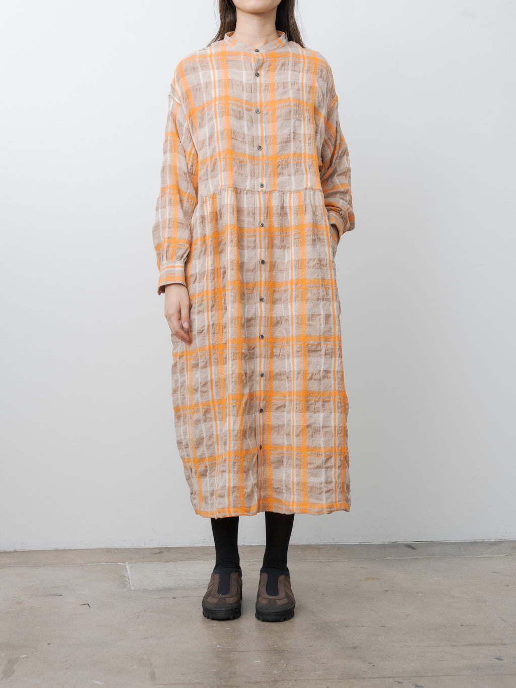 C/W Tartan Dress - Orange