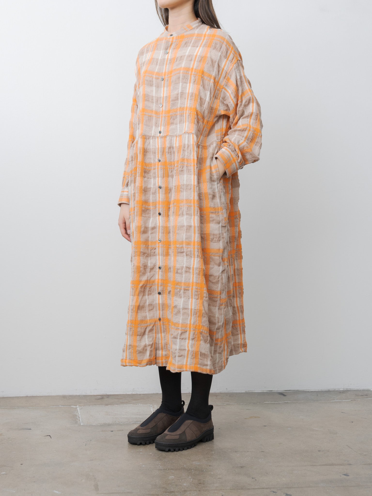 C/W Tartan Dress - Orange