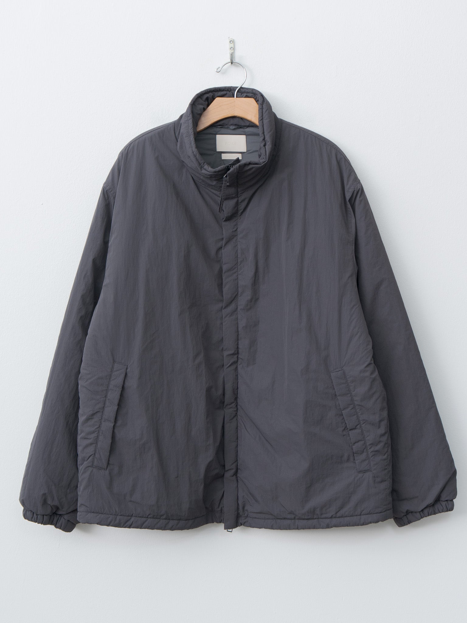 Nylon Puffer Blouson - Charcoal