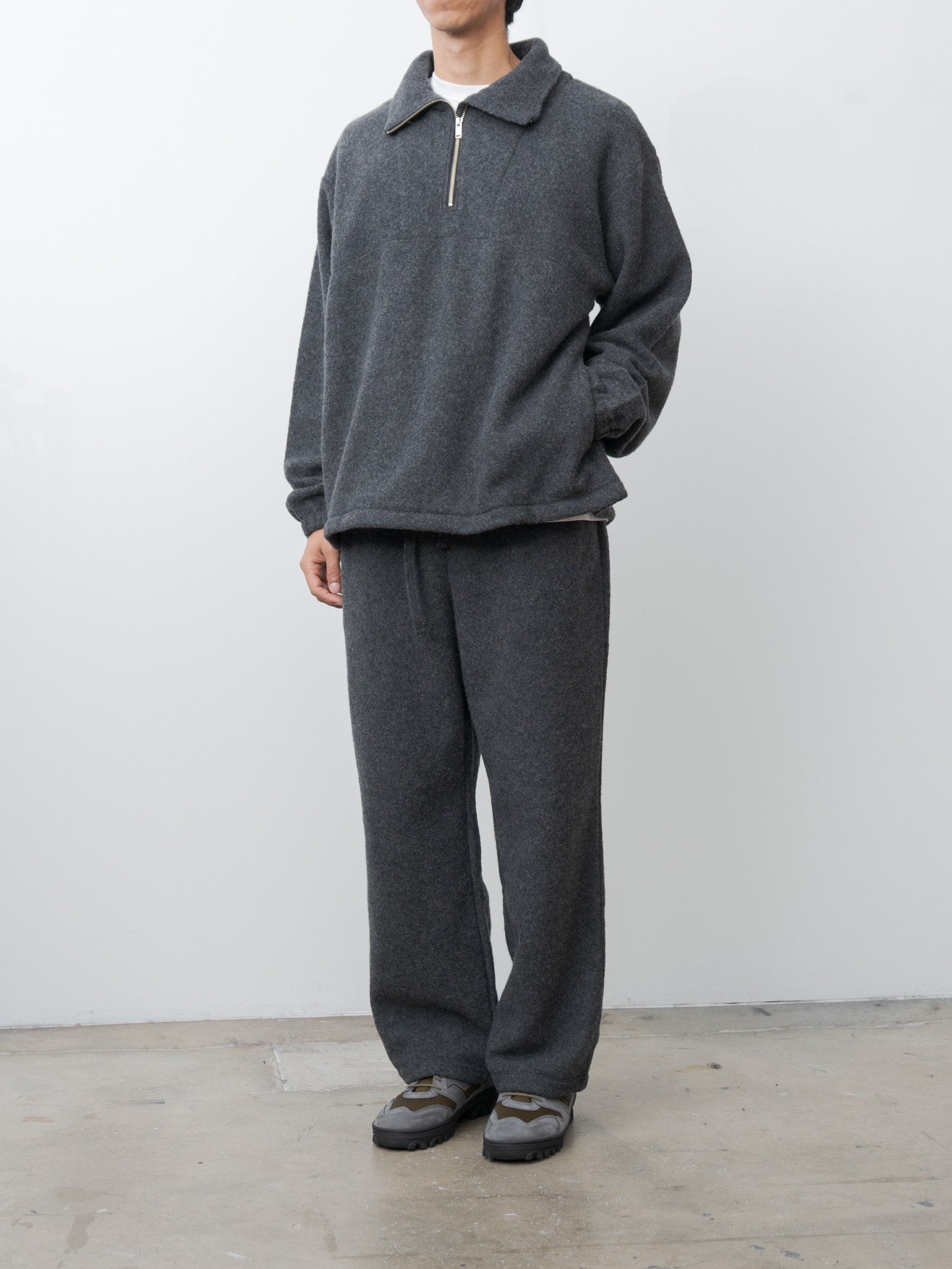 Wool Fleece Lounge Pants - Charcoal