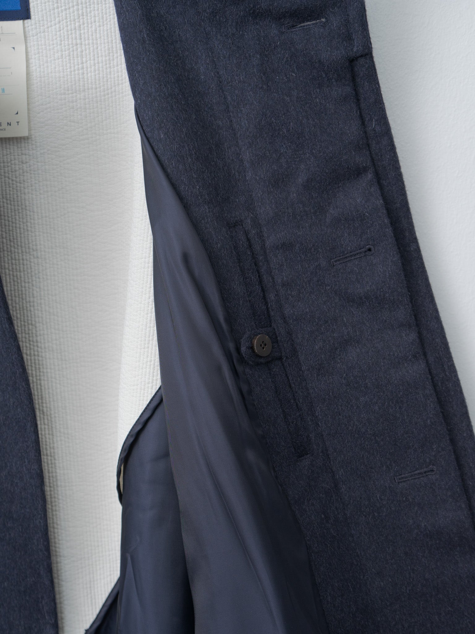 Austria Himalaya Loden Inverted Pleats Balmacaan Coat - Navy