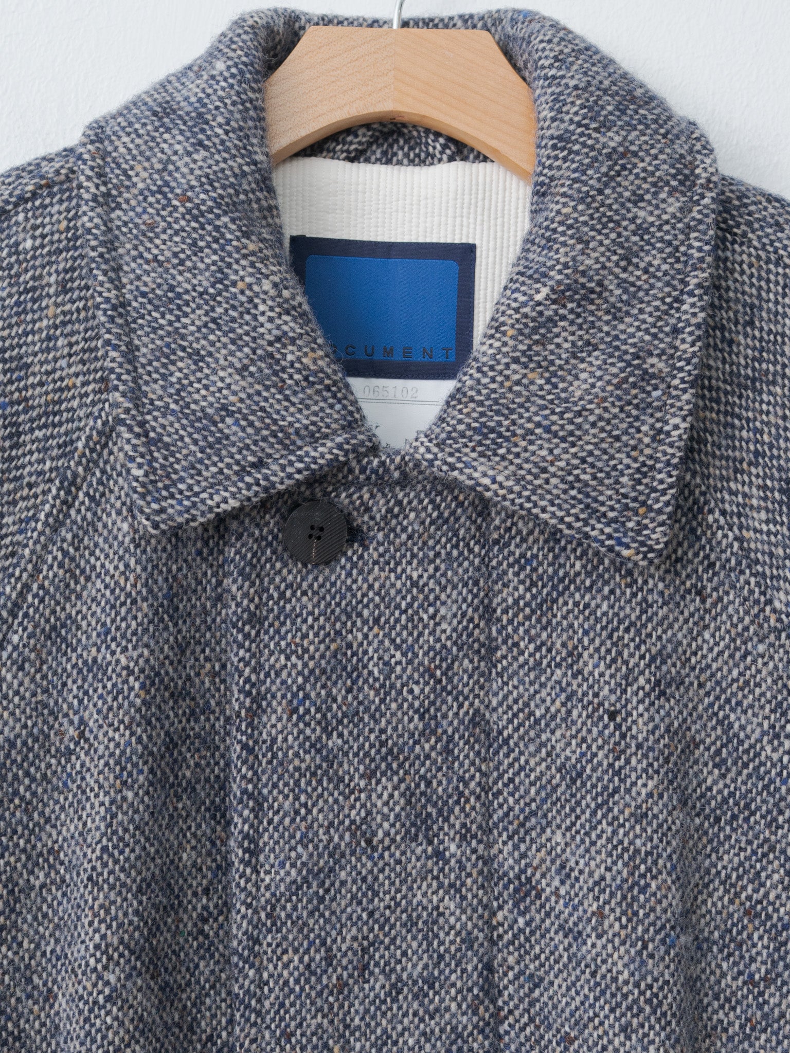Donegal Tweed Oversized Coat - Blue