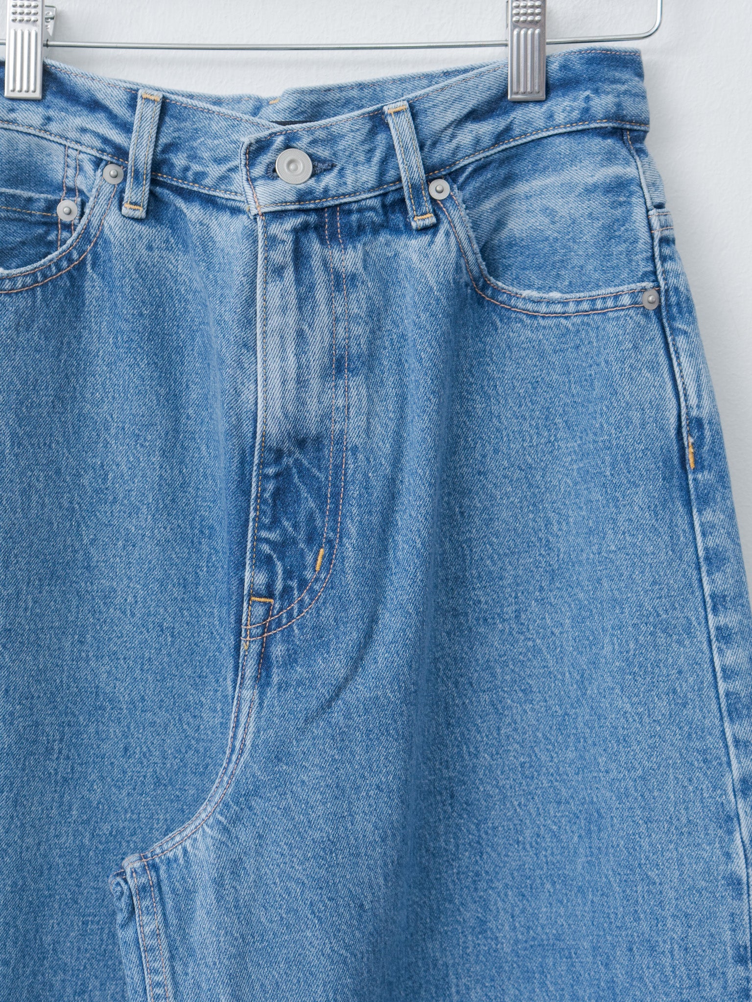 13.5oz High Waist Wide Denim - Indigo