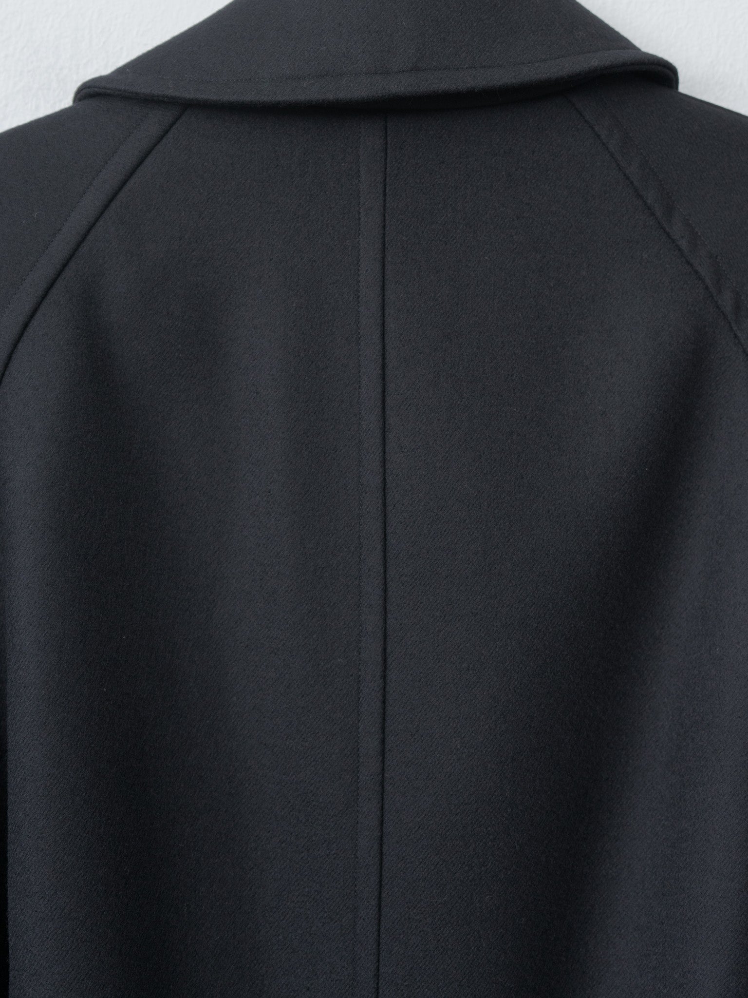 Super100's Wool Melton Coat - Black