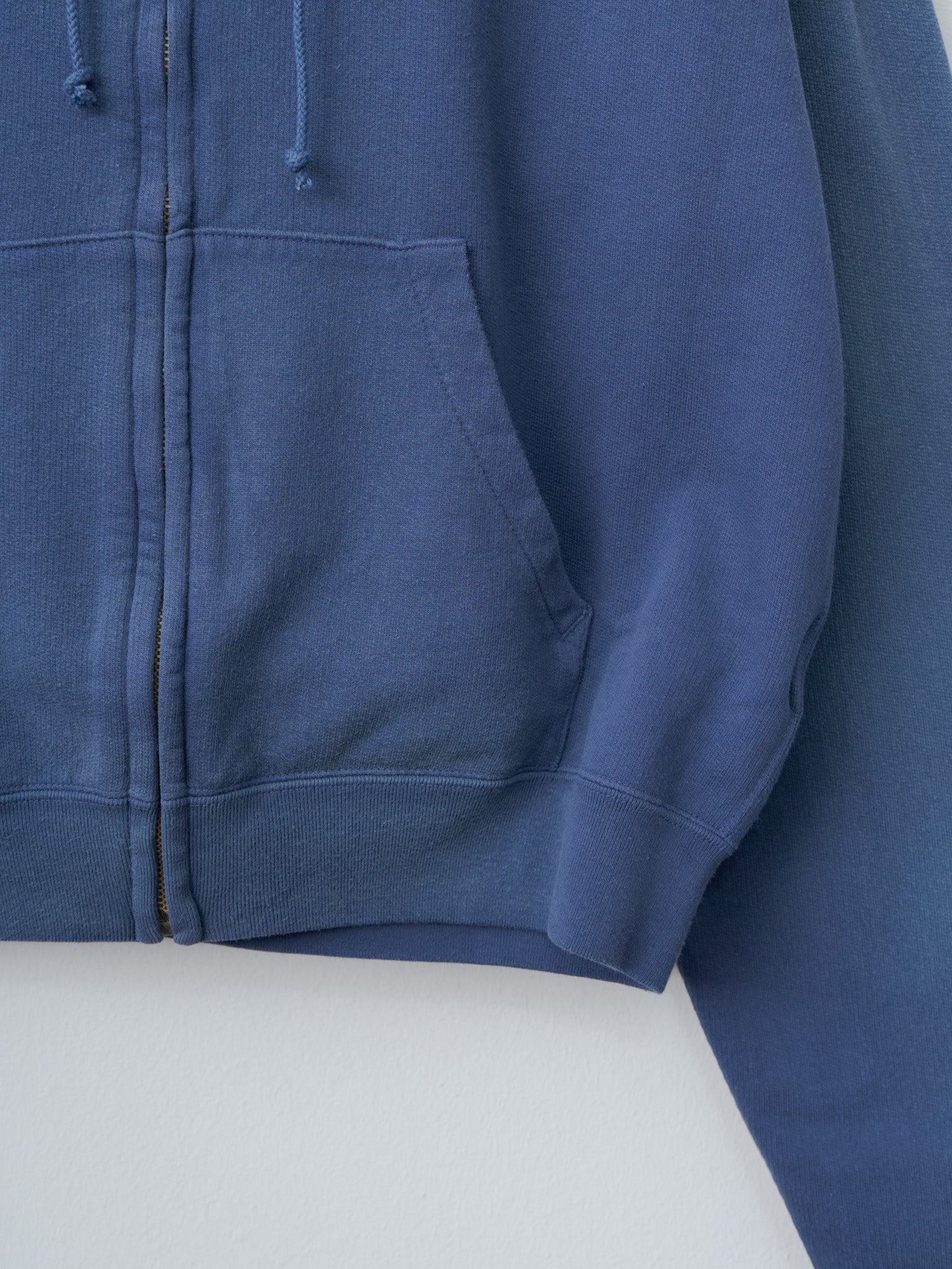 Product Dyed Pima Light Sweat Zip Parka - Light Navy