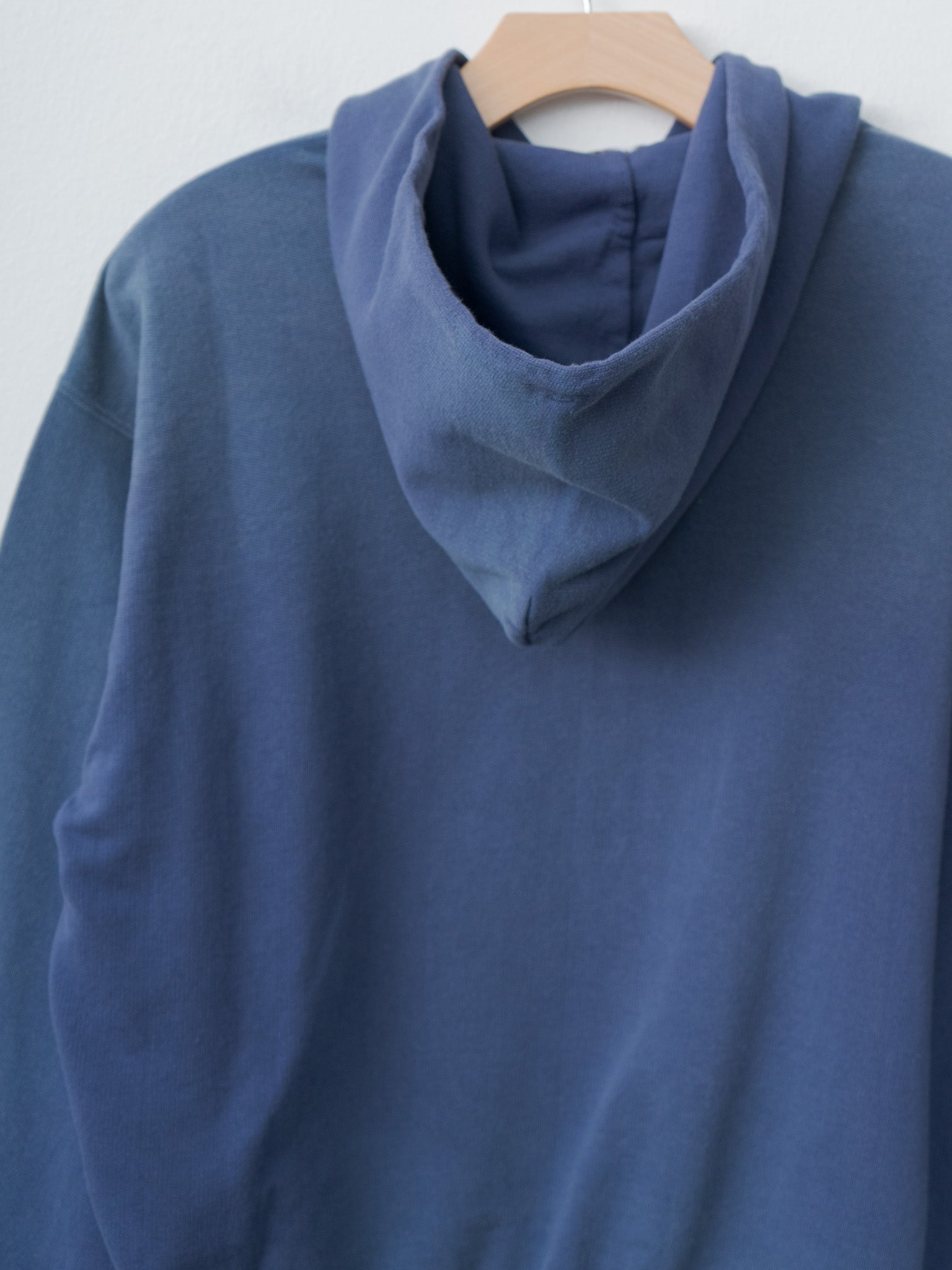 Product Dyed Pima Light Sweat Zip Parka - Light Navy