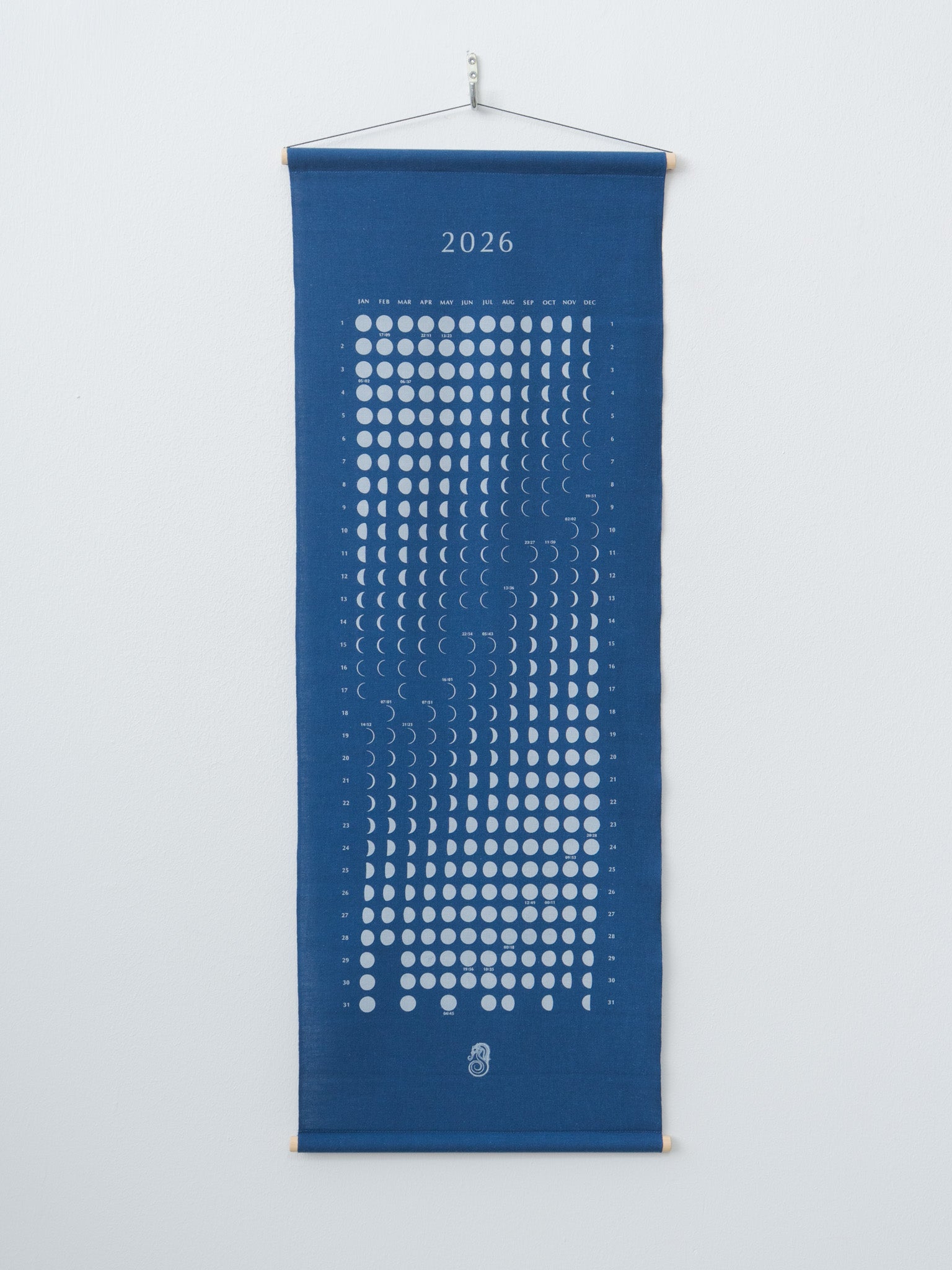 Indigo-dyed Moon Calendar 2026