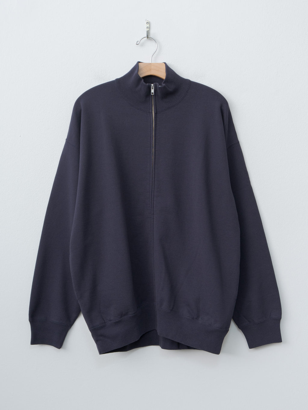 Organic Cotton Heavy Weight Fleece Blouson - Navy