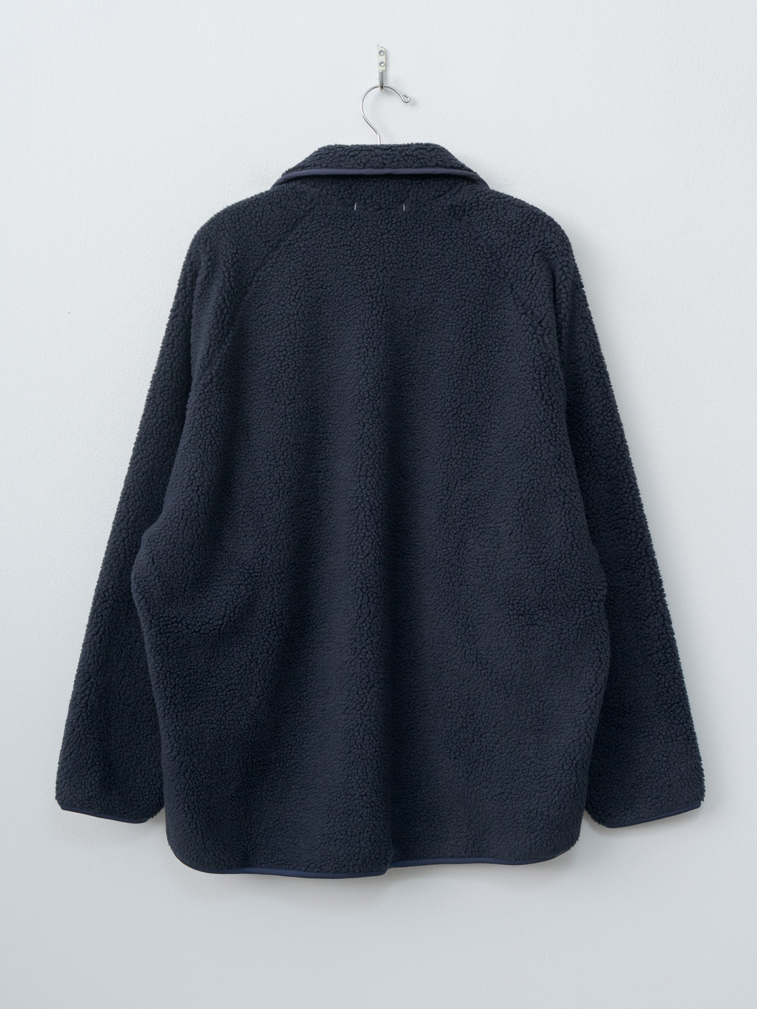 Recycled Polyester Boa Blouson - Navy