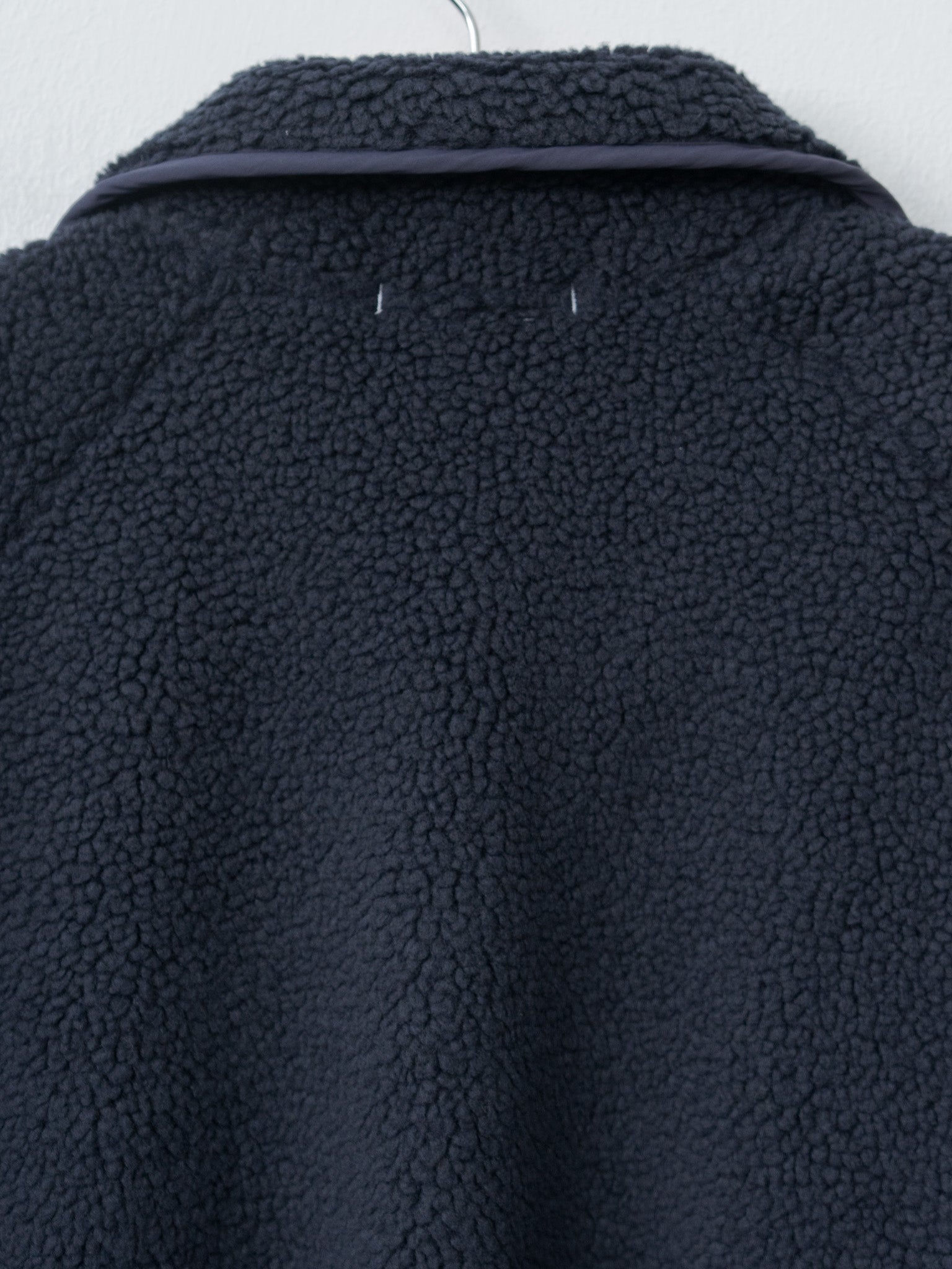 Recycled Polyester Boa Blouson - Navy