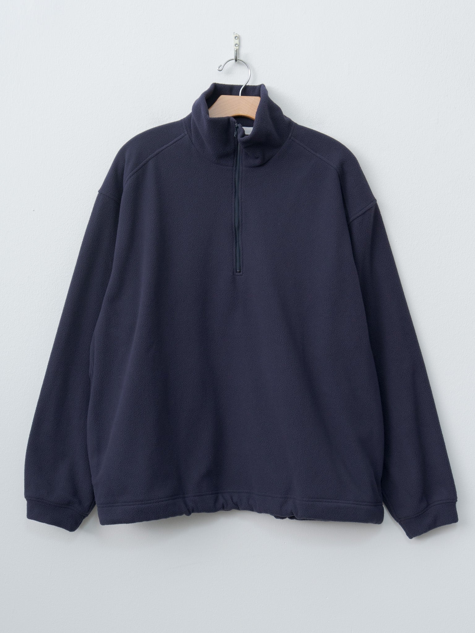 Recycle Polyester Fleece Half Zip P/O - Navy