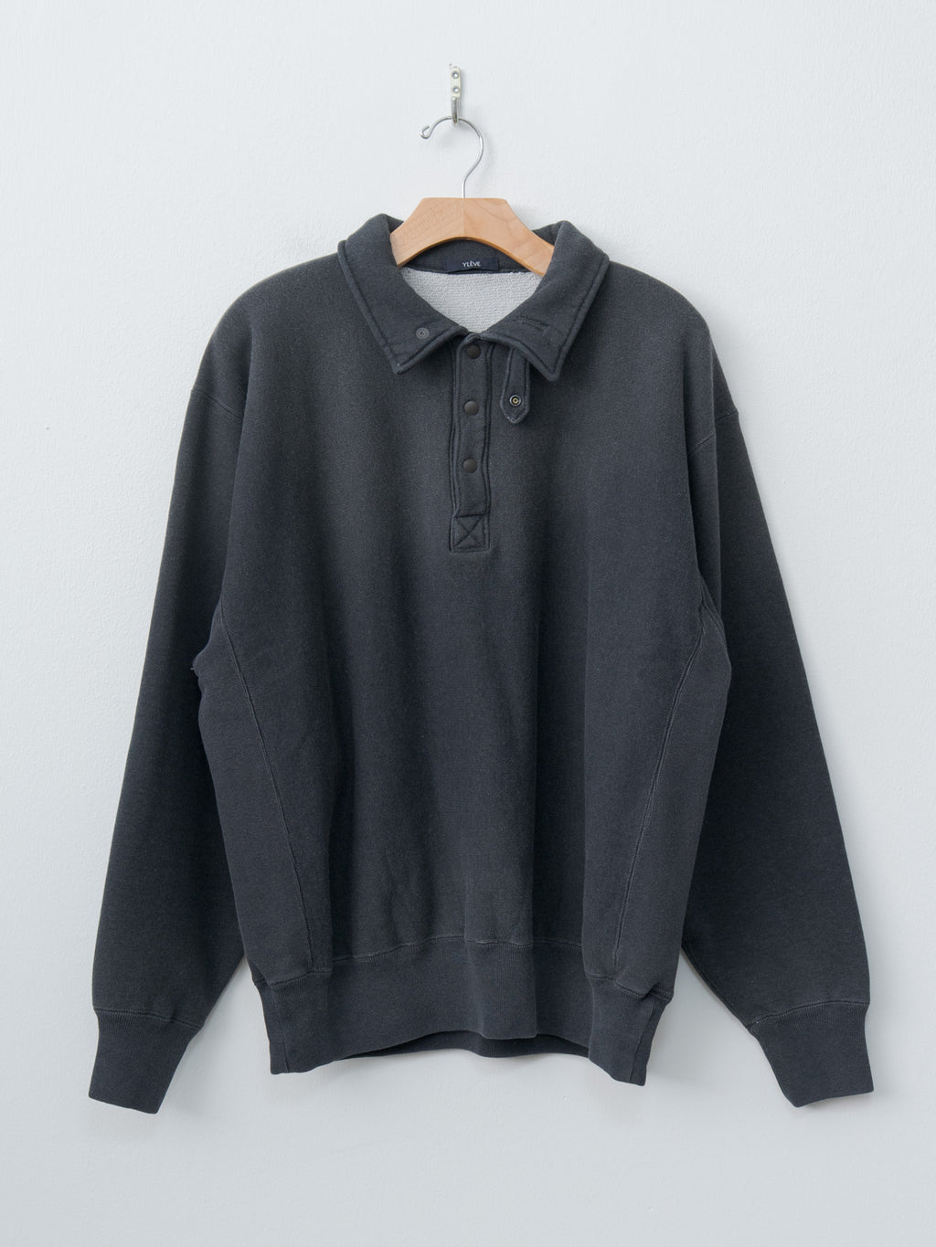 Heavy Weight Fleece Bleach Snap P/O - Charcoal