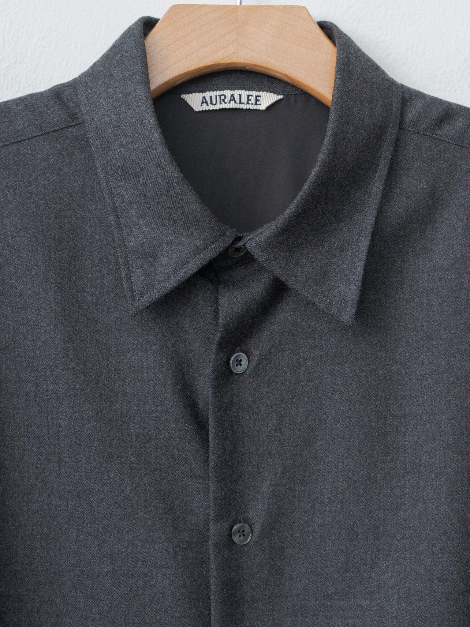 Super Light Wool Shirt - Top Charcoal