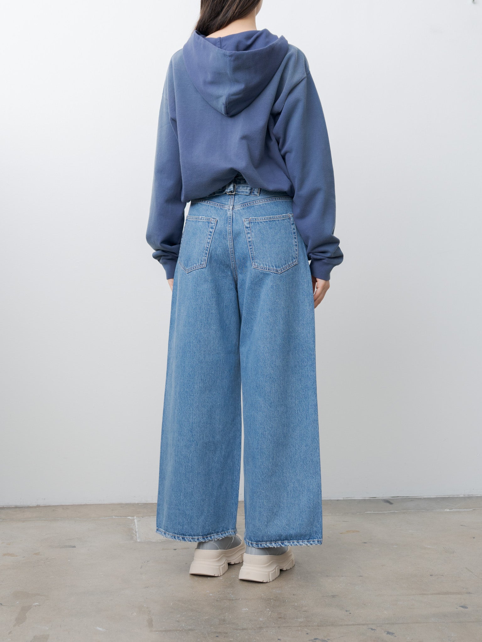 Product Dyed Pima Light Sweat Zip Parka - Light Navy