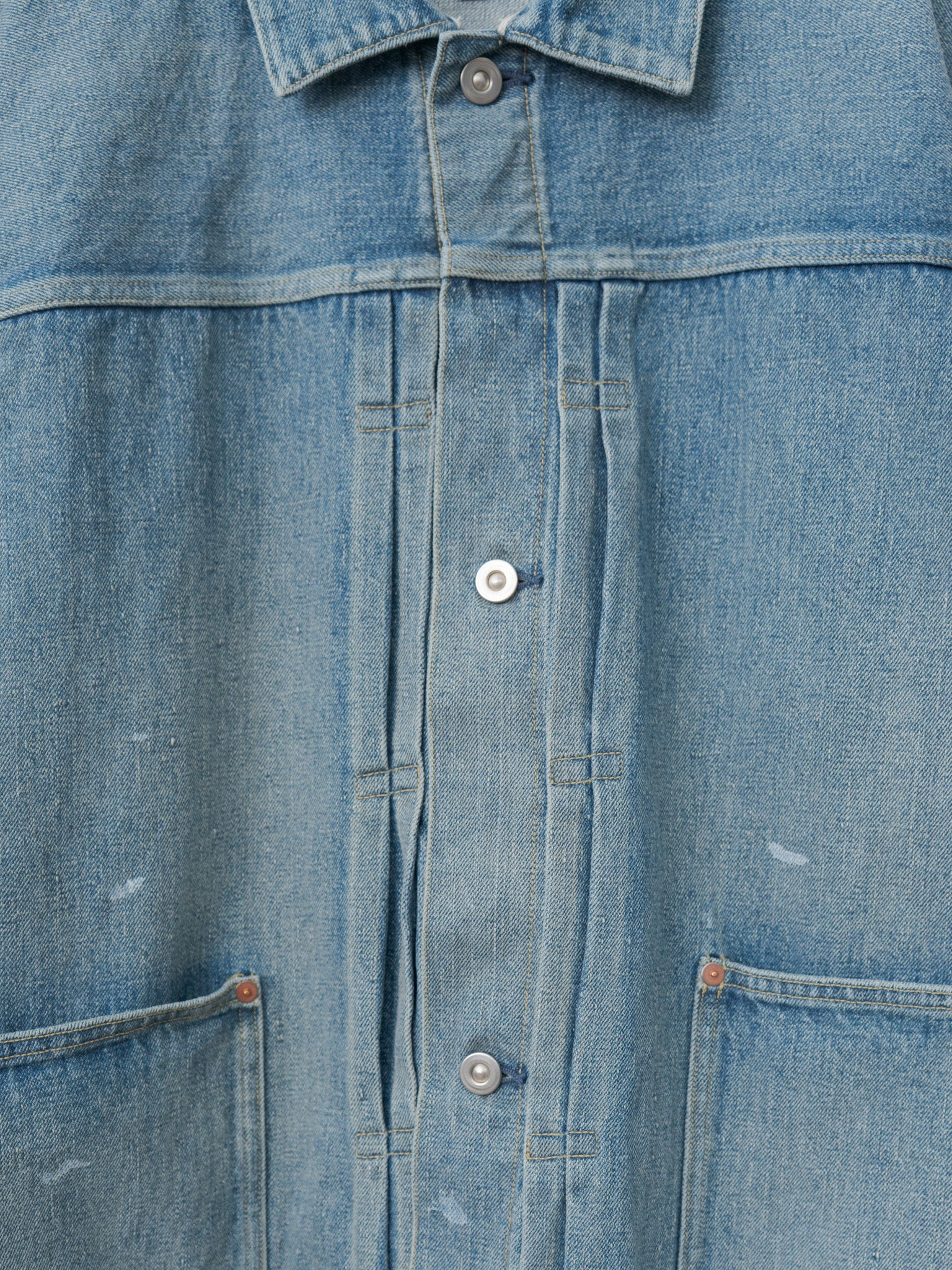 Pleats Jacket - Fade Indigo