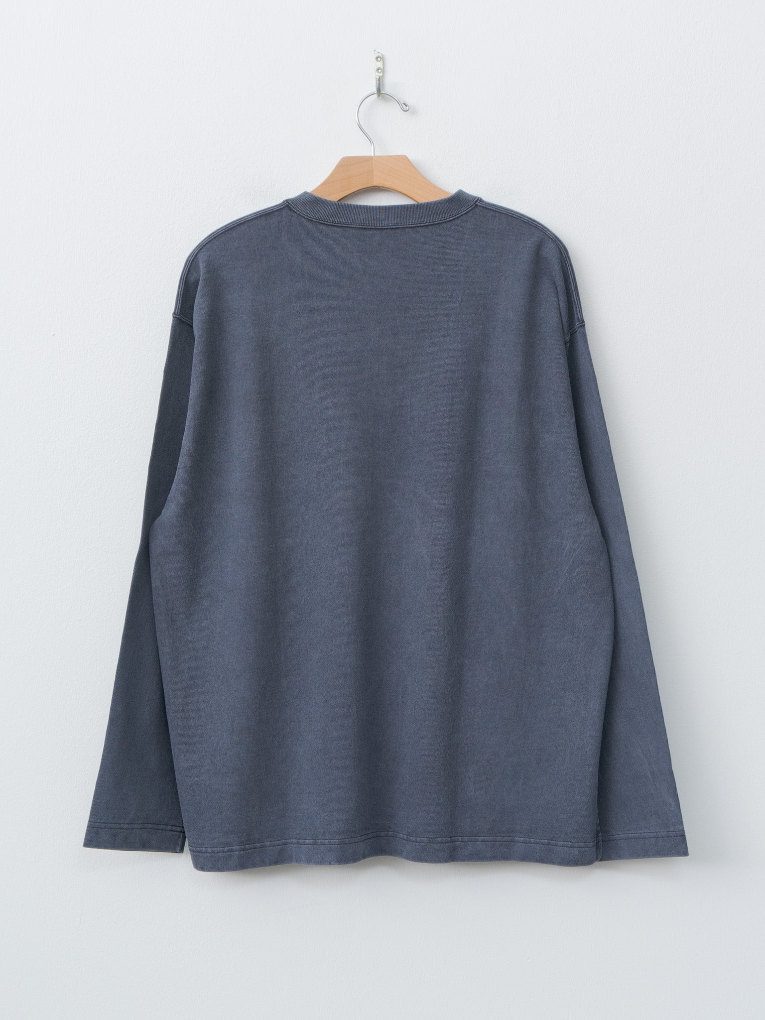 Open End Cotton Pigment Dye Henley P/O - Navy