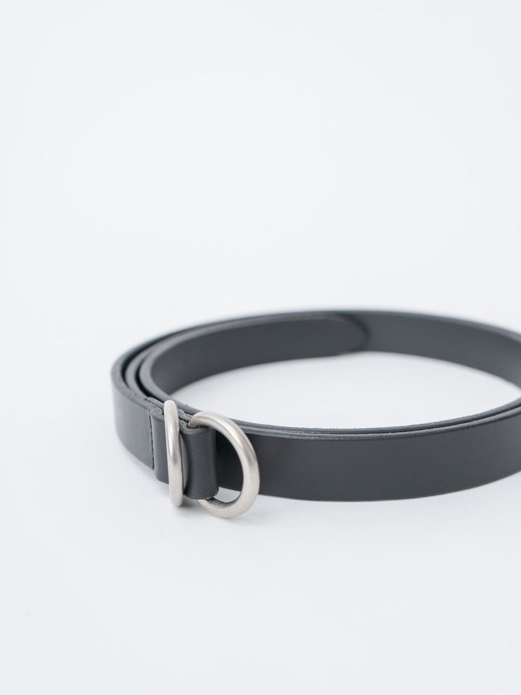 Ring Belt Slim - Black × Silver (OS)