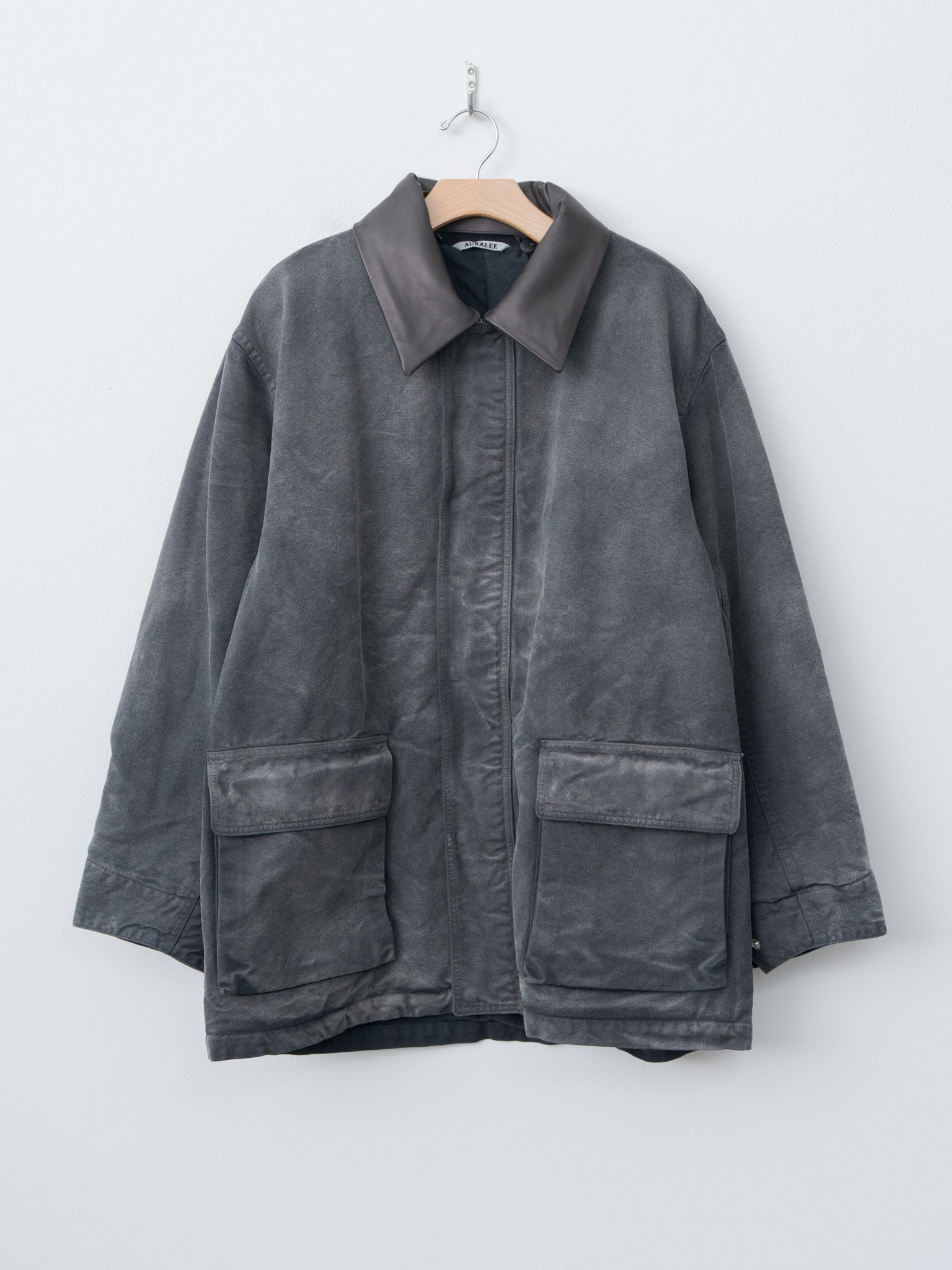 Product Dyed Organic Cotton Duck Blouson - Faded Black