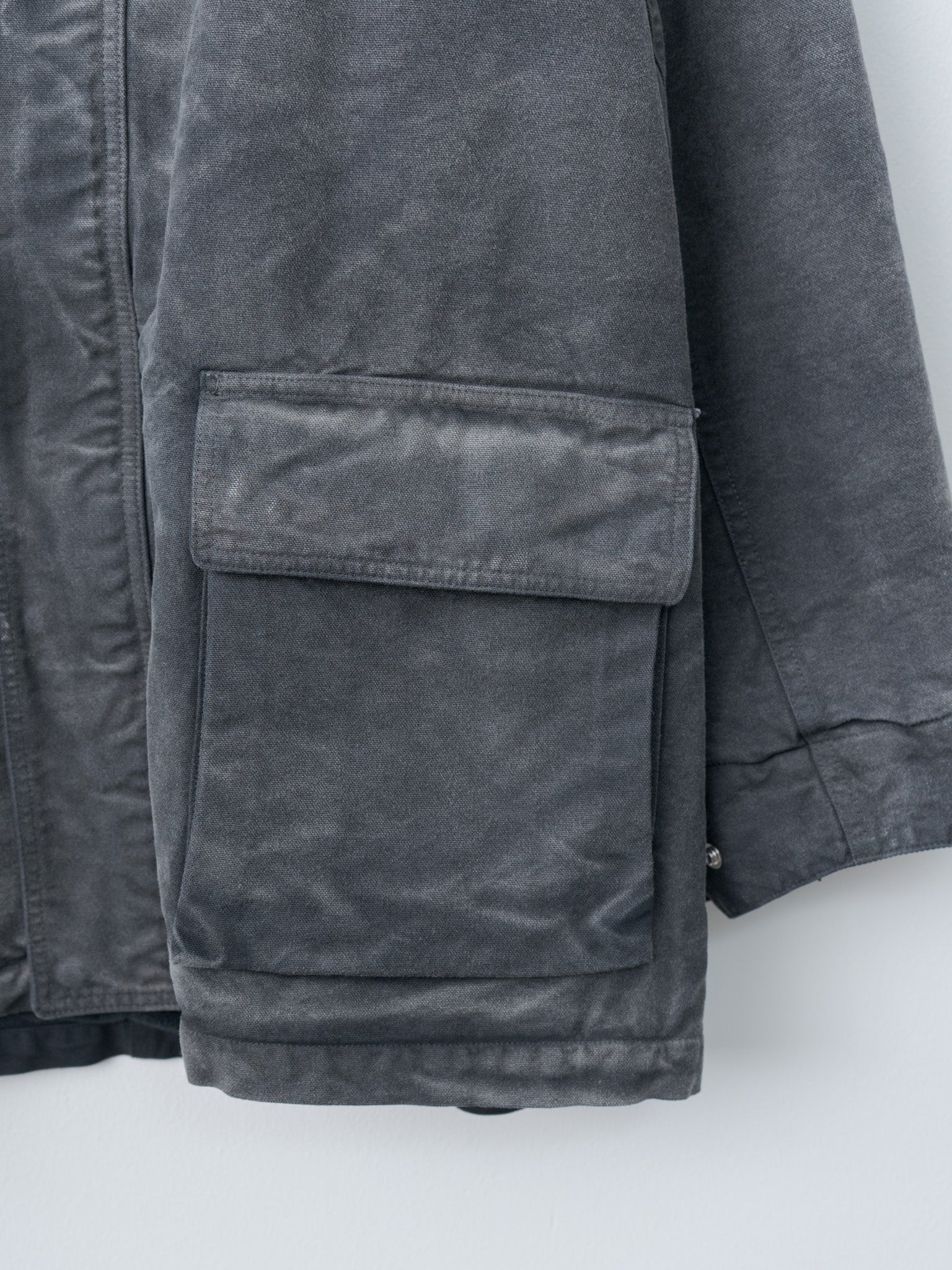 Product Dyed Organic Cotton Duck Blouson - Faded Black