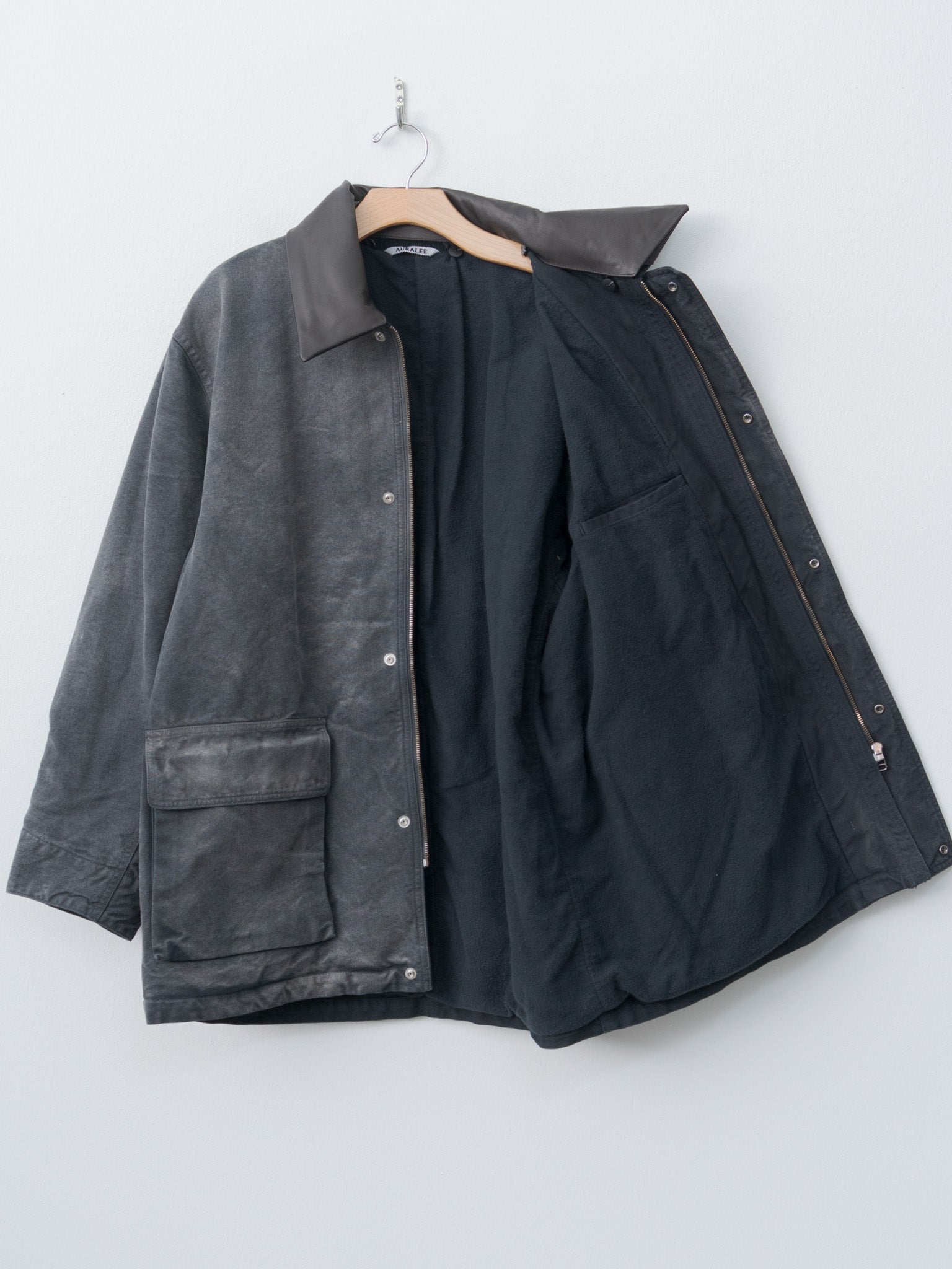 Product Dyed Organic Cotton Duck Blouson - Faded Black