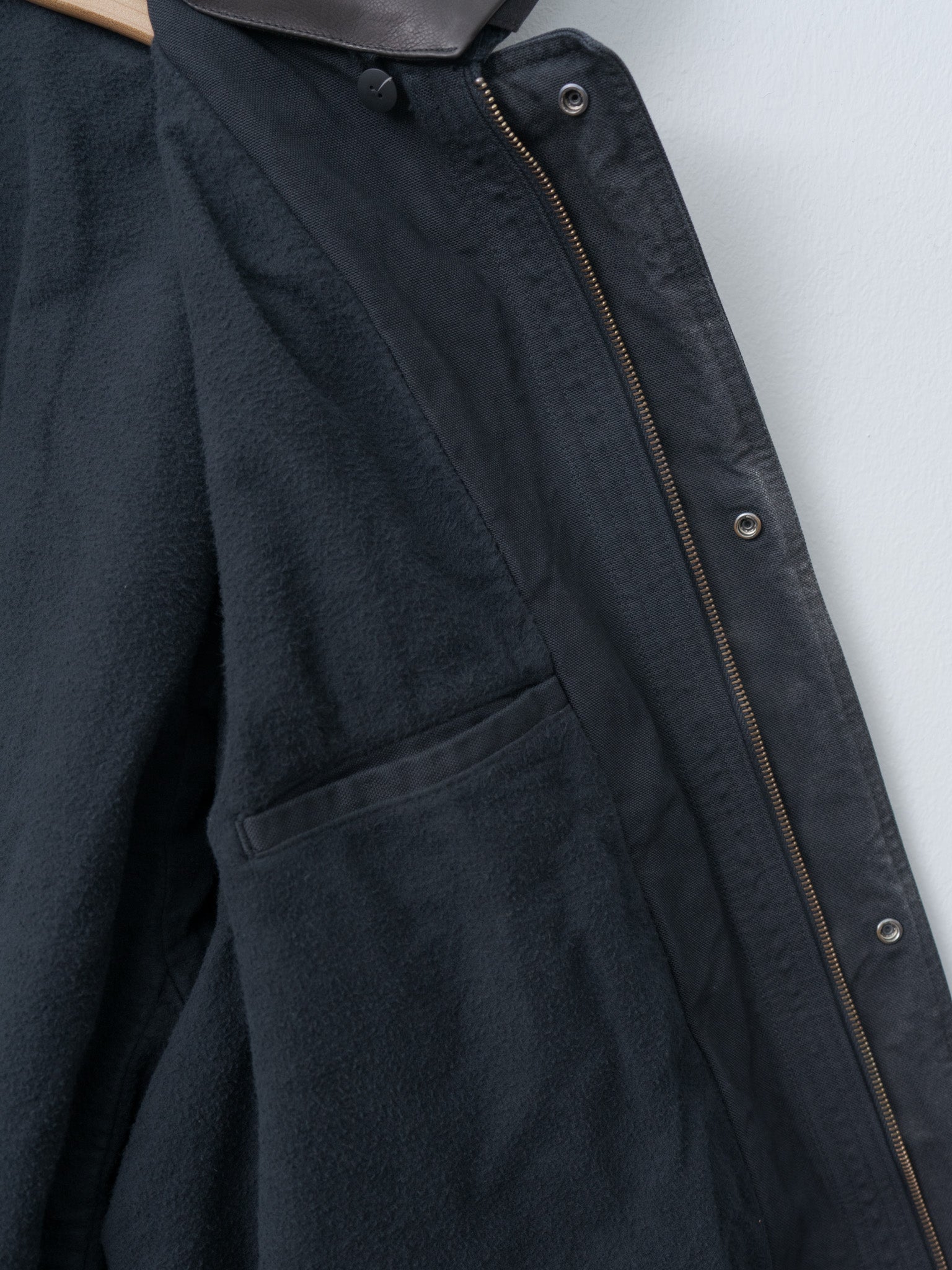 Product Dyed Organic Cotton Duck Blouson - Faded Black