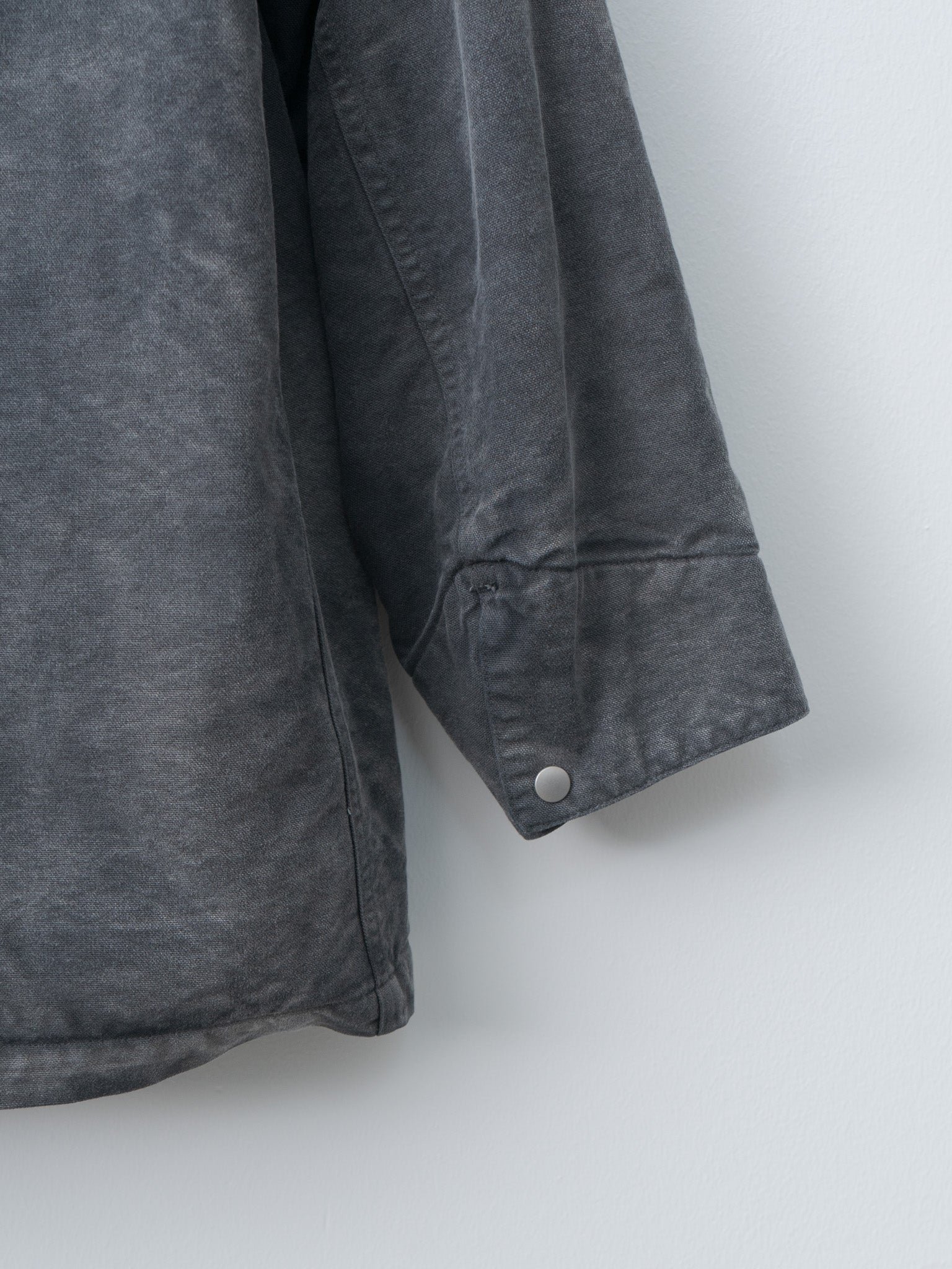 Product Dyed Organic Cotton Duck Blouson - Faded Black