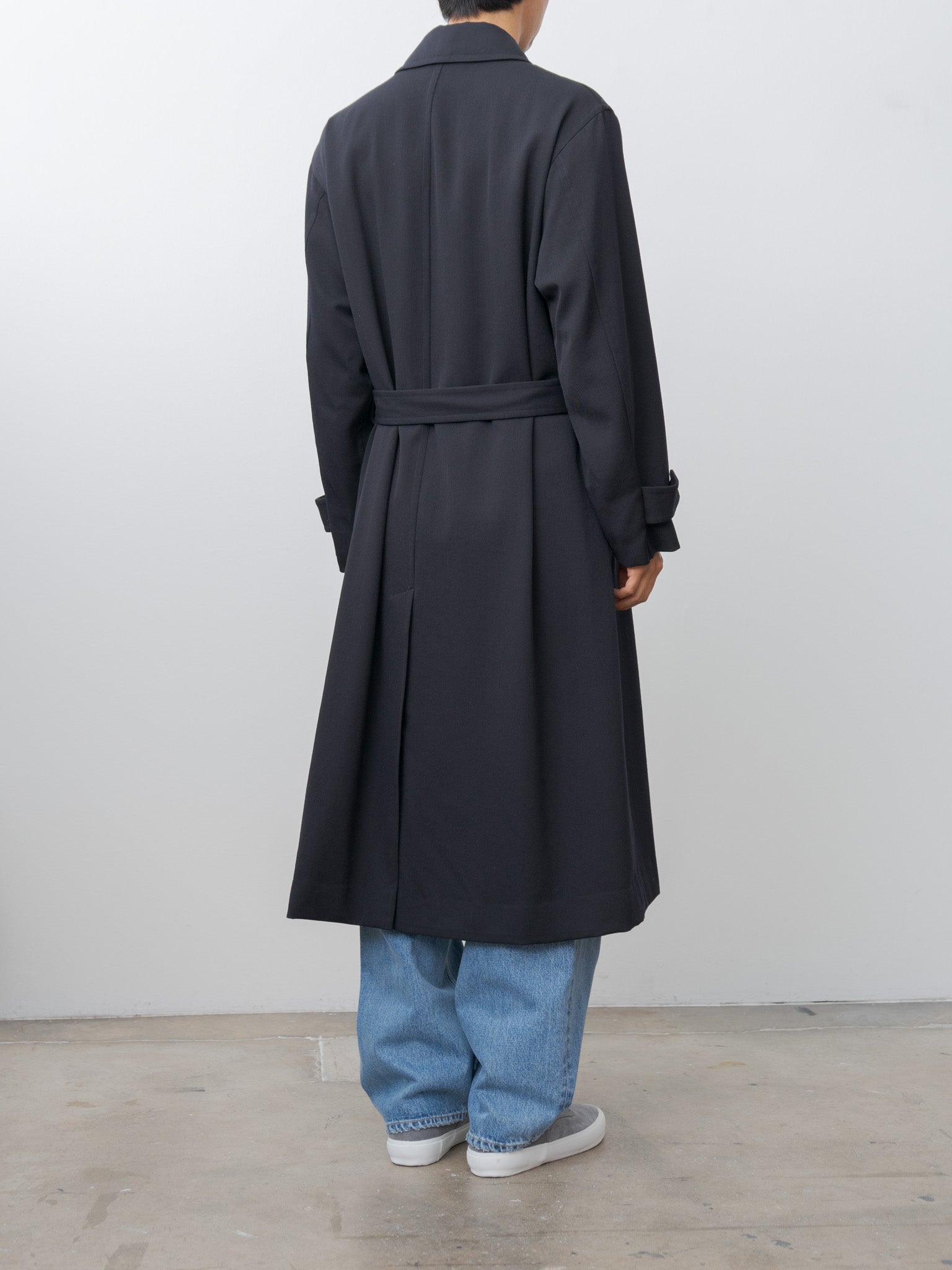 Wool Gaba Zip Coat - Navy