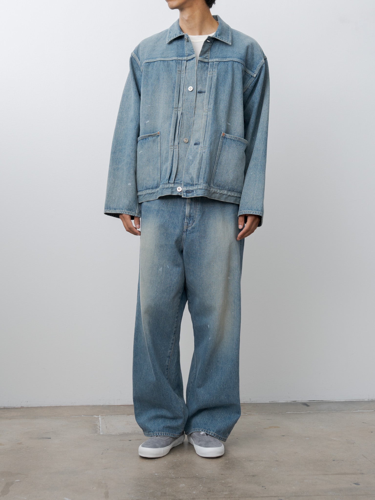 5Pocket Baggy Pants - Fade Indigo