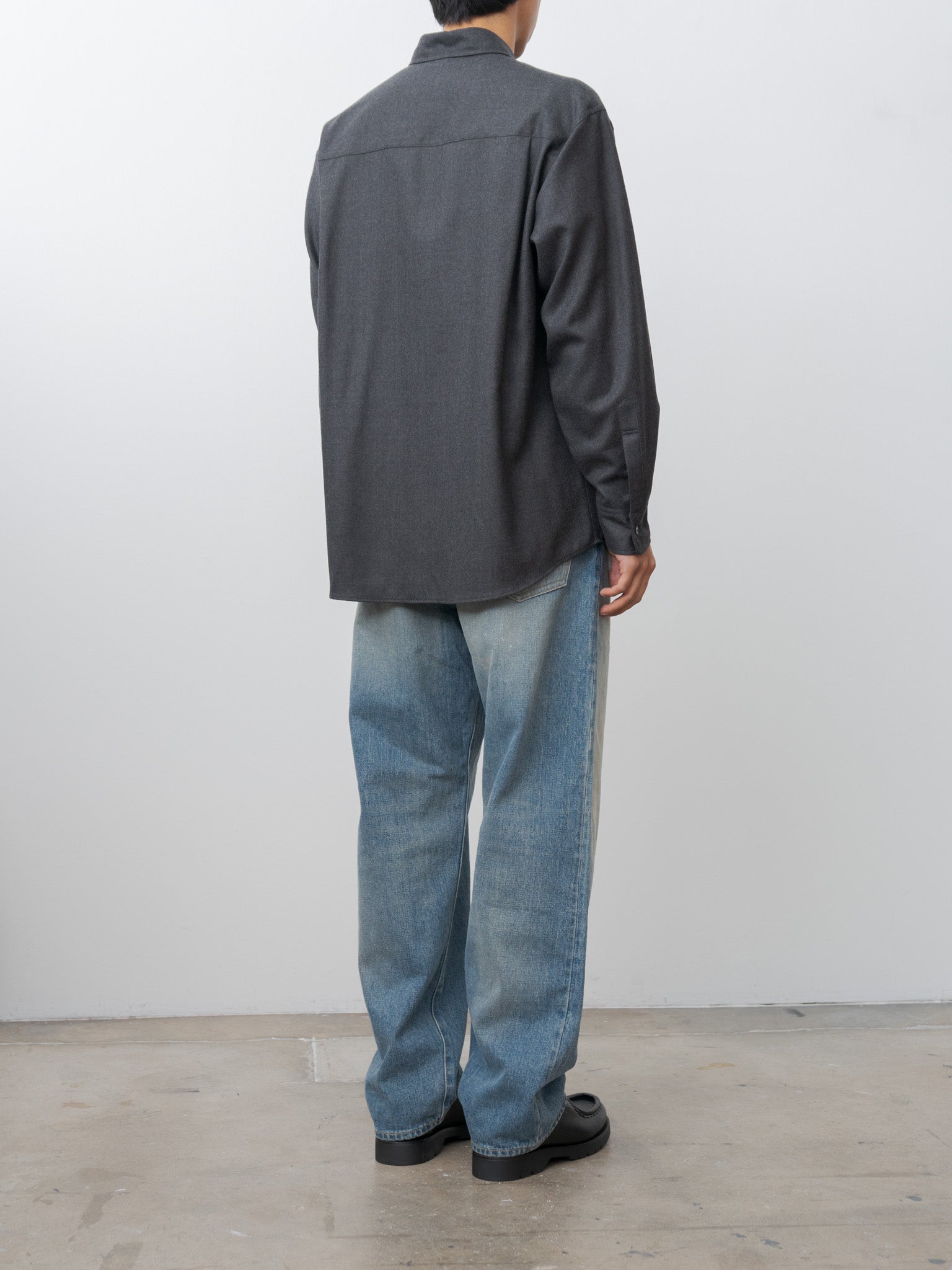 Super Light Wool Shirt - Top Charcoal