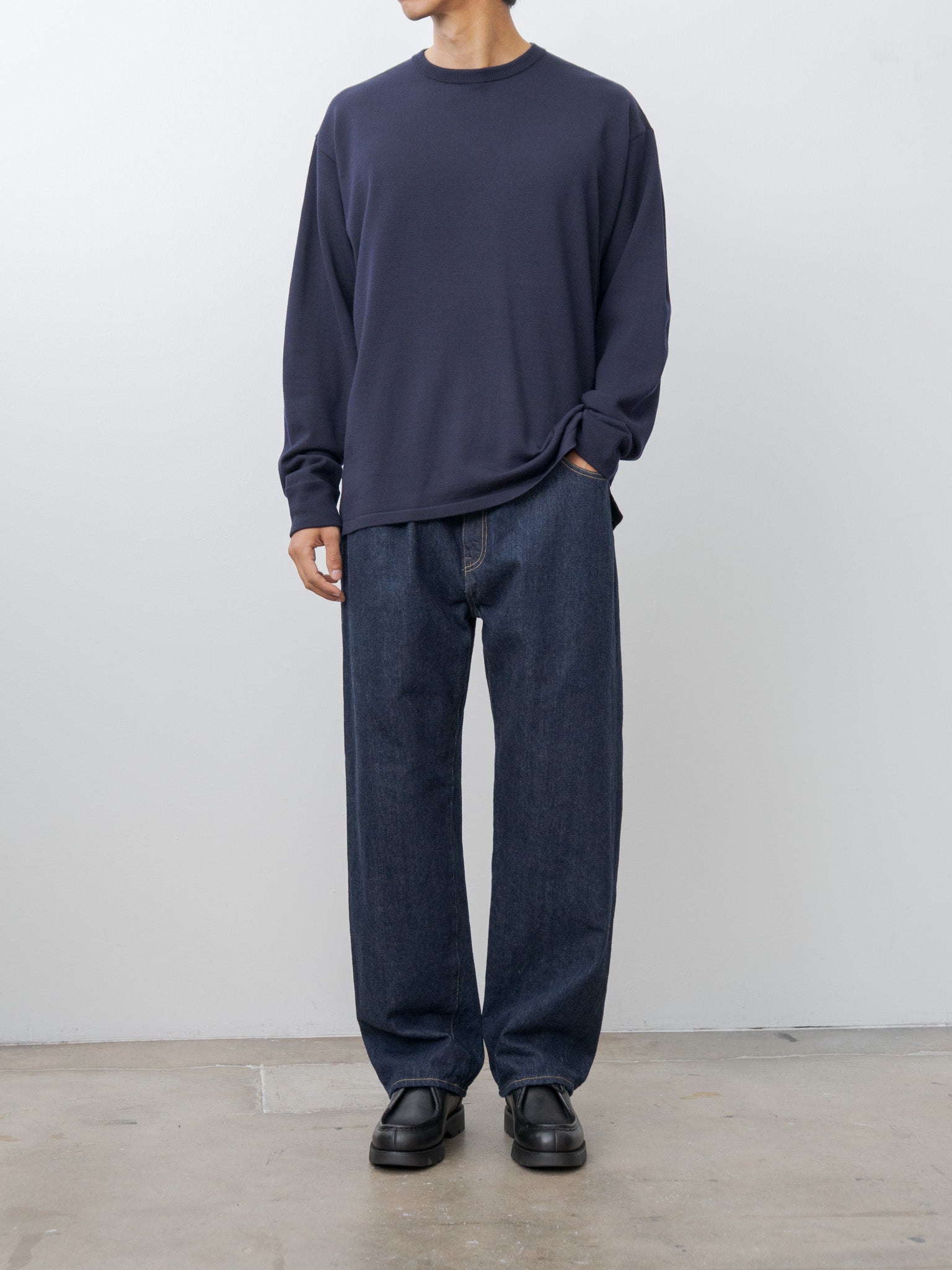 Nonmulesing Wool Knit P/O - Navy