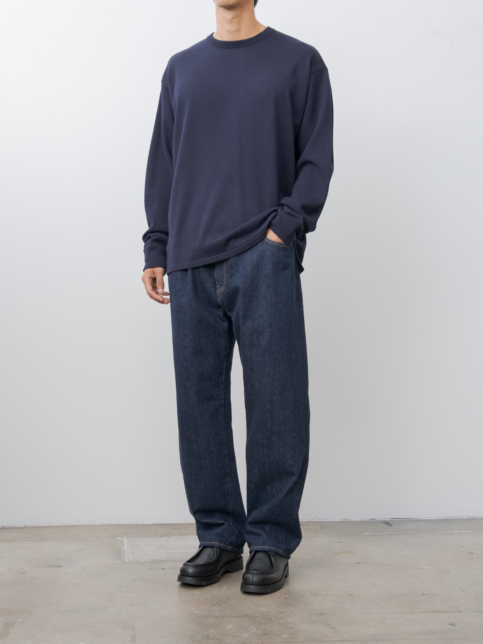 Nonmulesing Wool Knit P/O - Navy