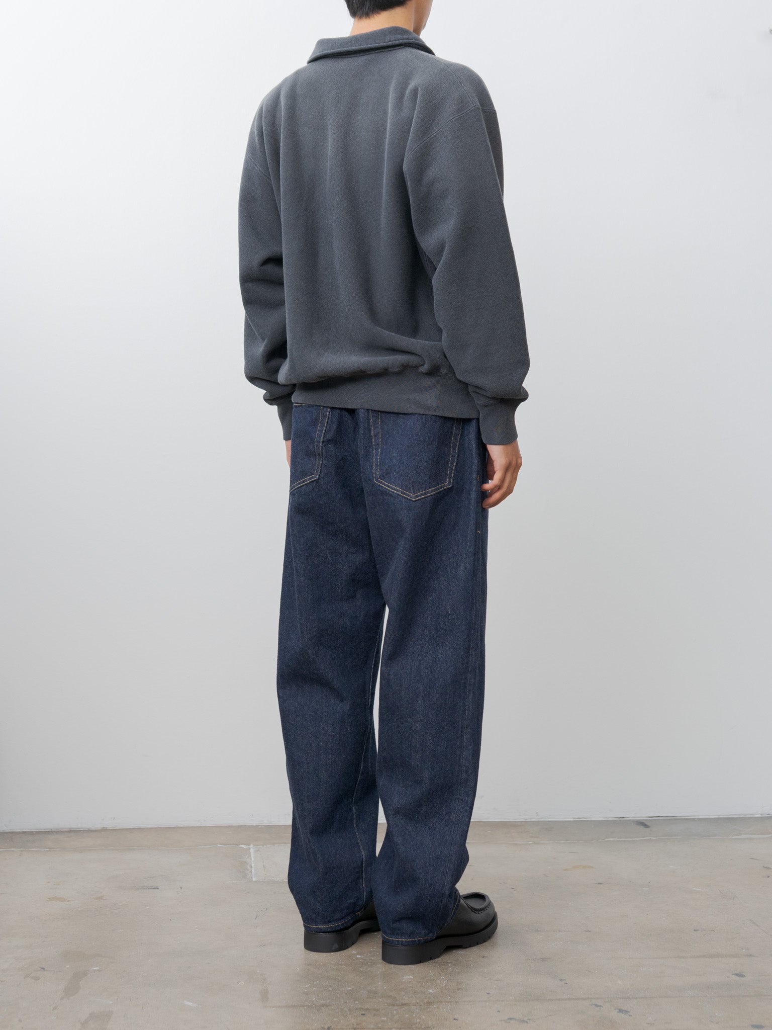 Heavy Weight Fleece Bleach Snap P/O - Charcoal