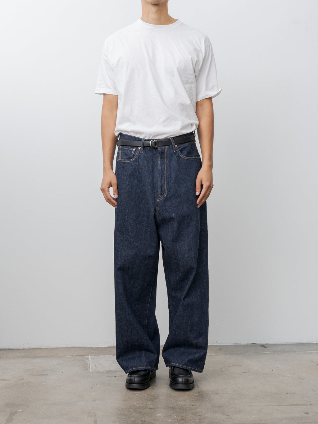 Namu Shop - Yoko Sakamoto Ring Belt Slim - Black × Silver (OS)