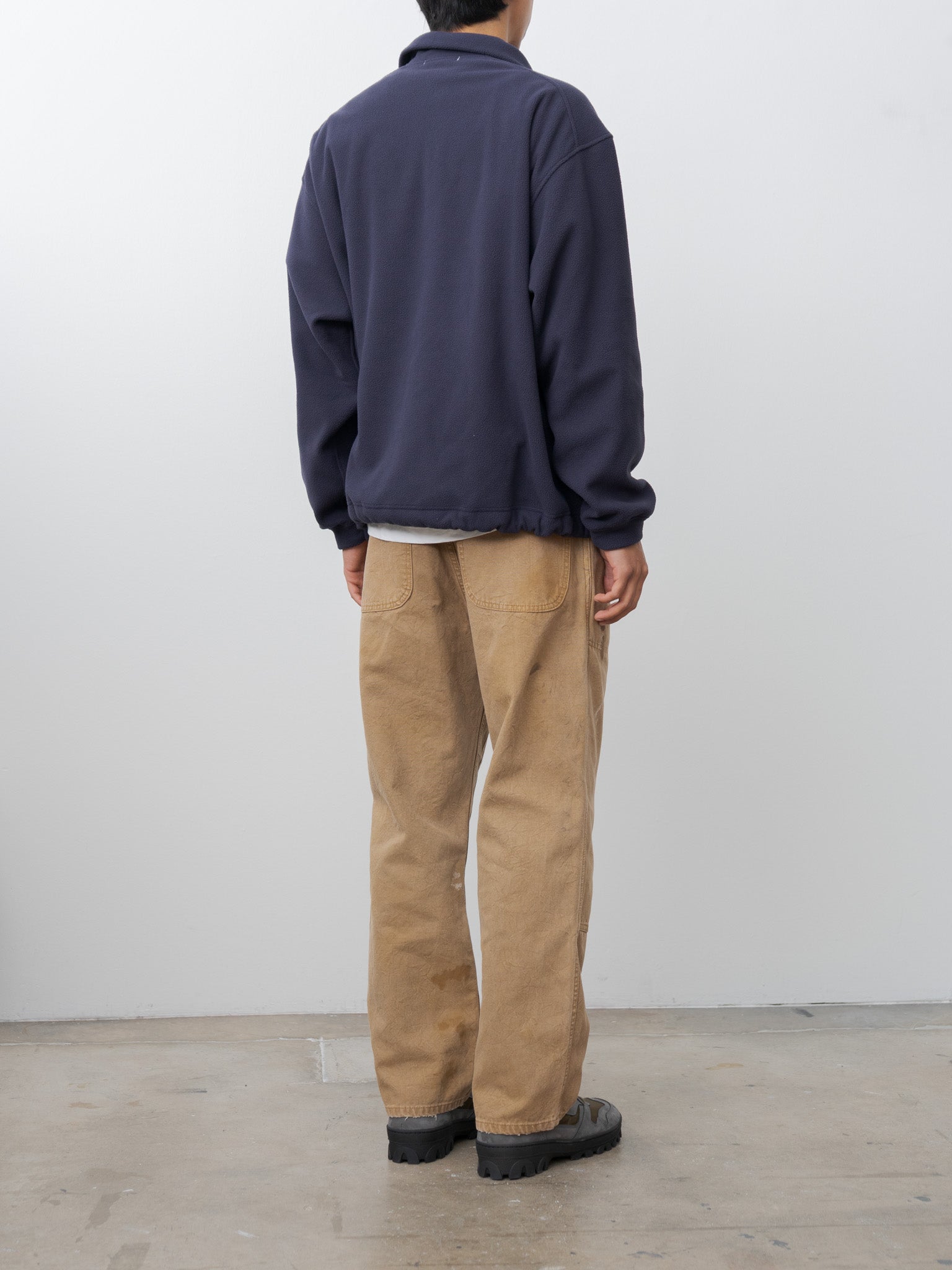 Recycle Polyester Fleece Half Zip P/O - Navy