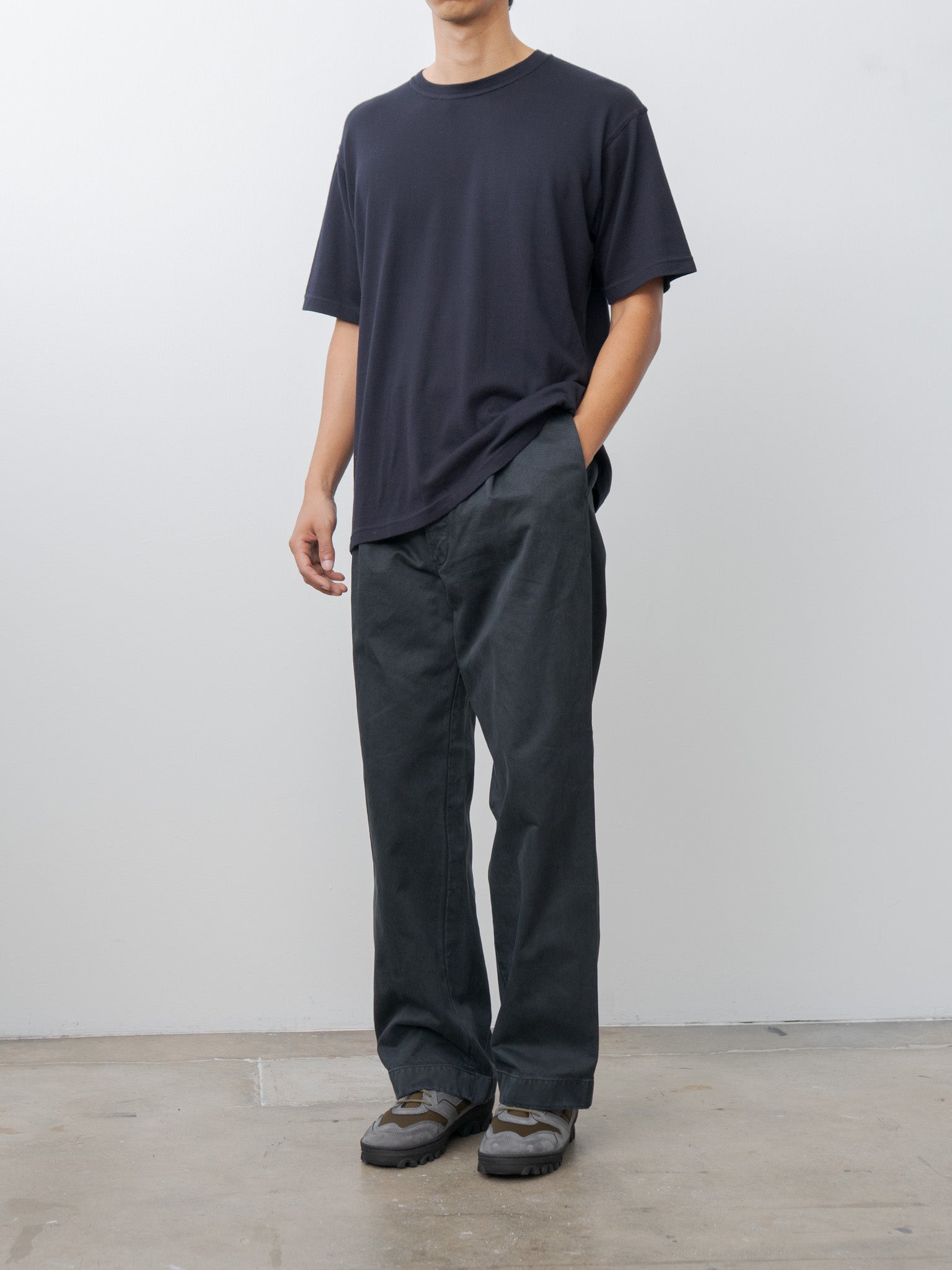 Product Dyed Finx Chino One-Tuck Pants - Black