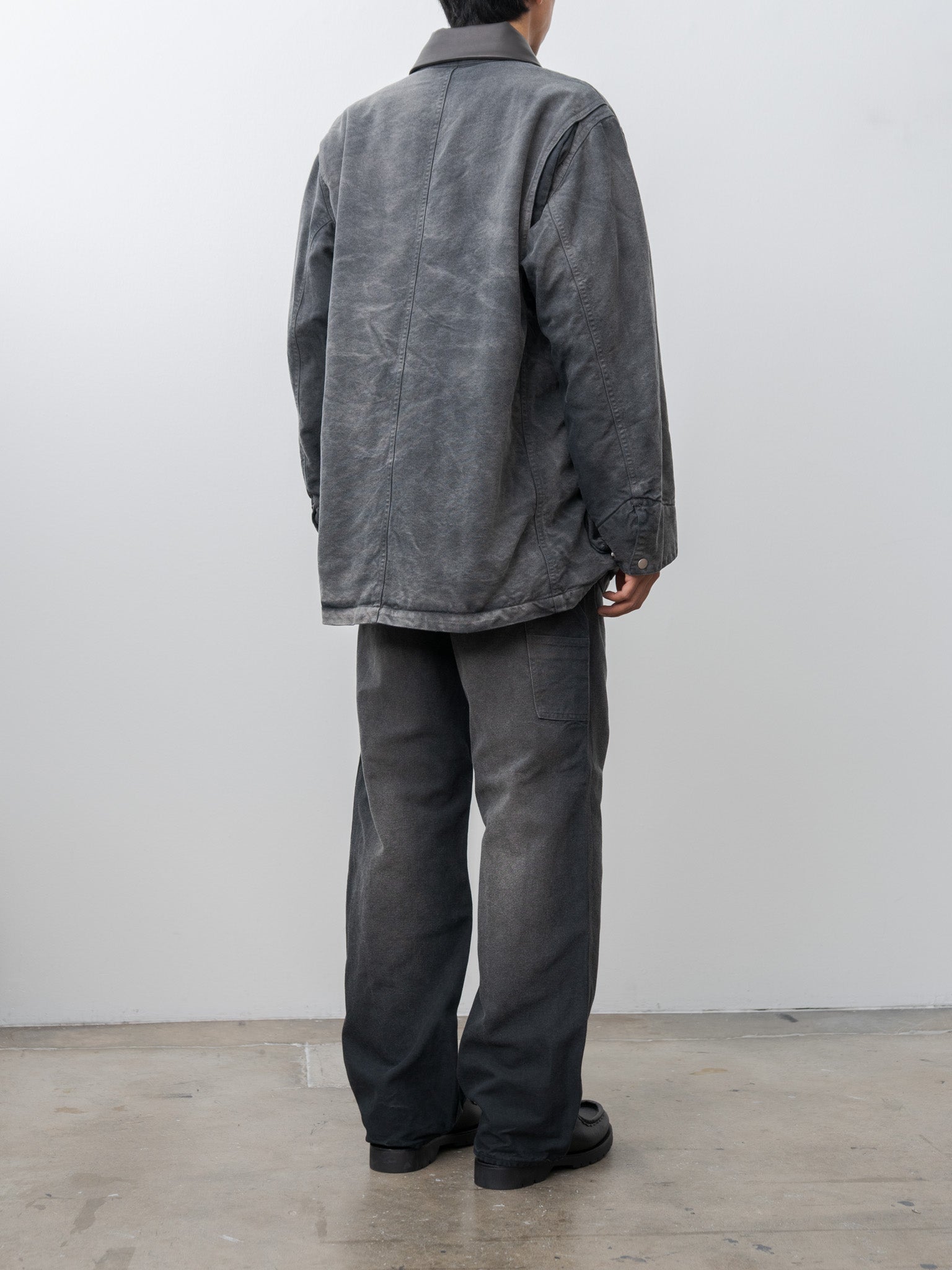 Product Dyed Organic Cotton Duck Blouson - Faded Black